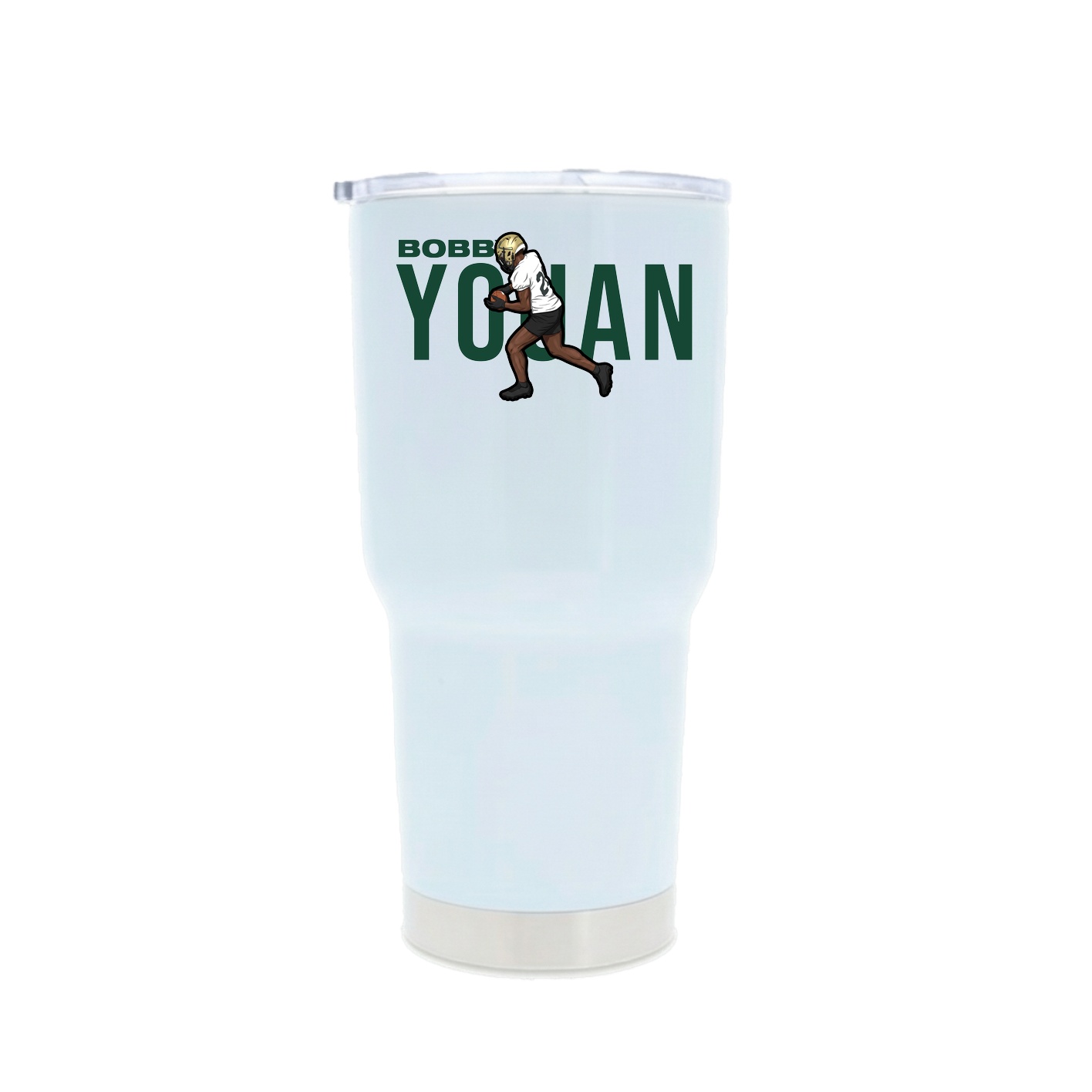 30oz Stainless Steel Tumbler — Player Name in White