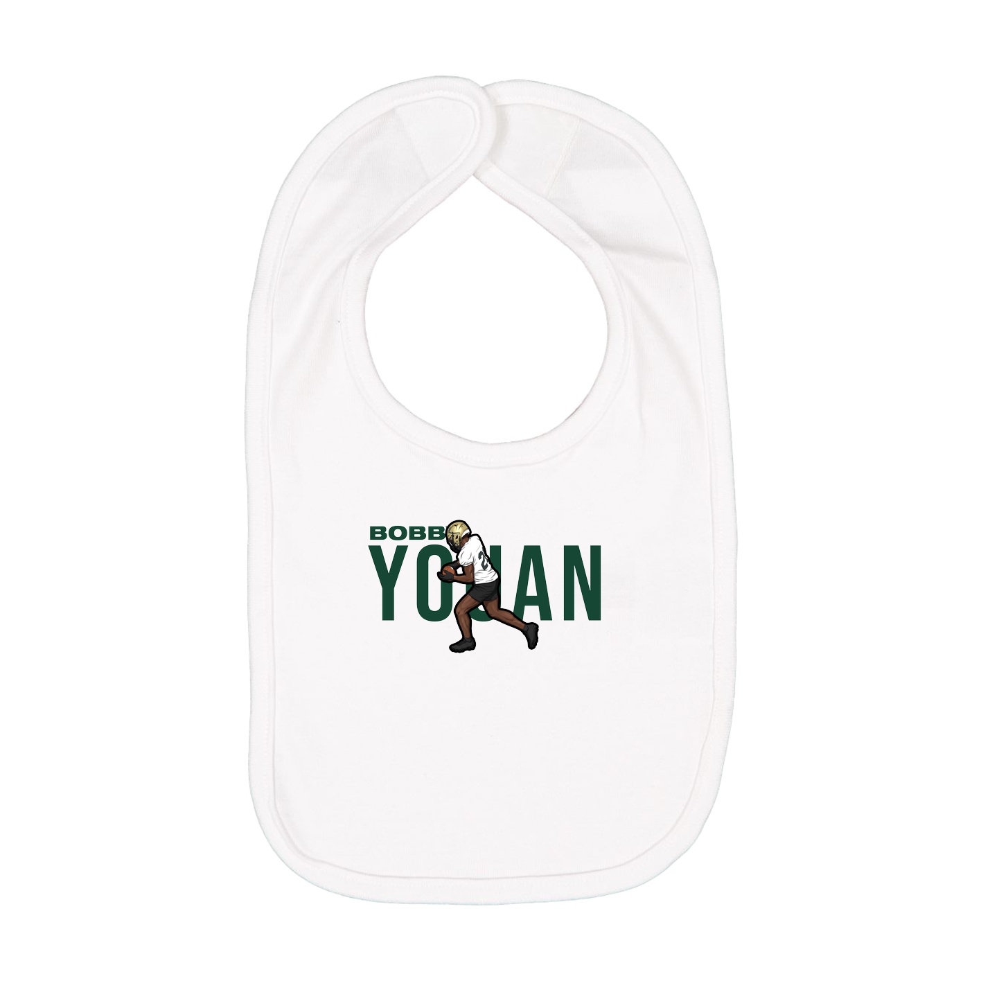 Infant Bib — Player Name in White
