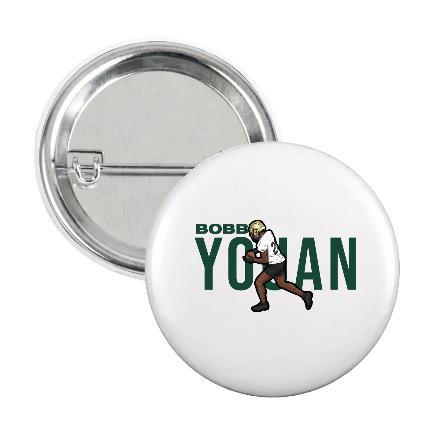 Game Day Button — Player Name in White