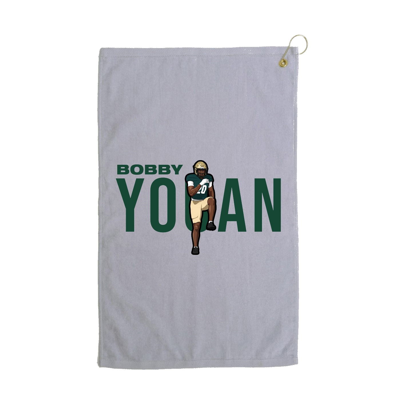 Golf Towel — Player Name in Grey