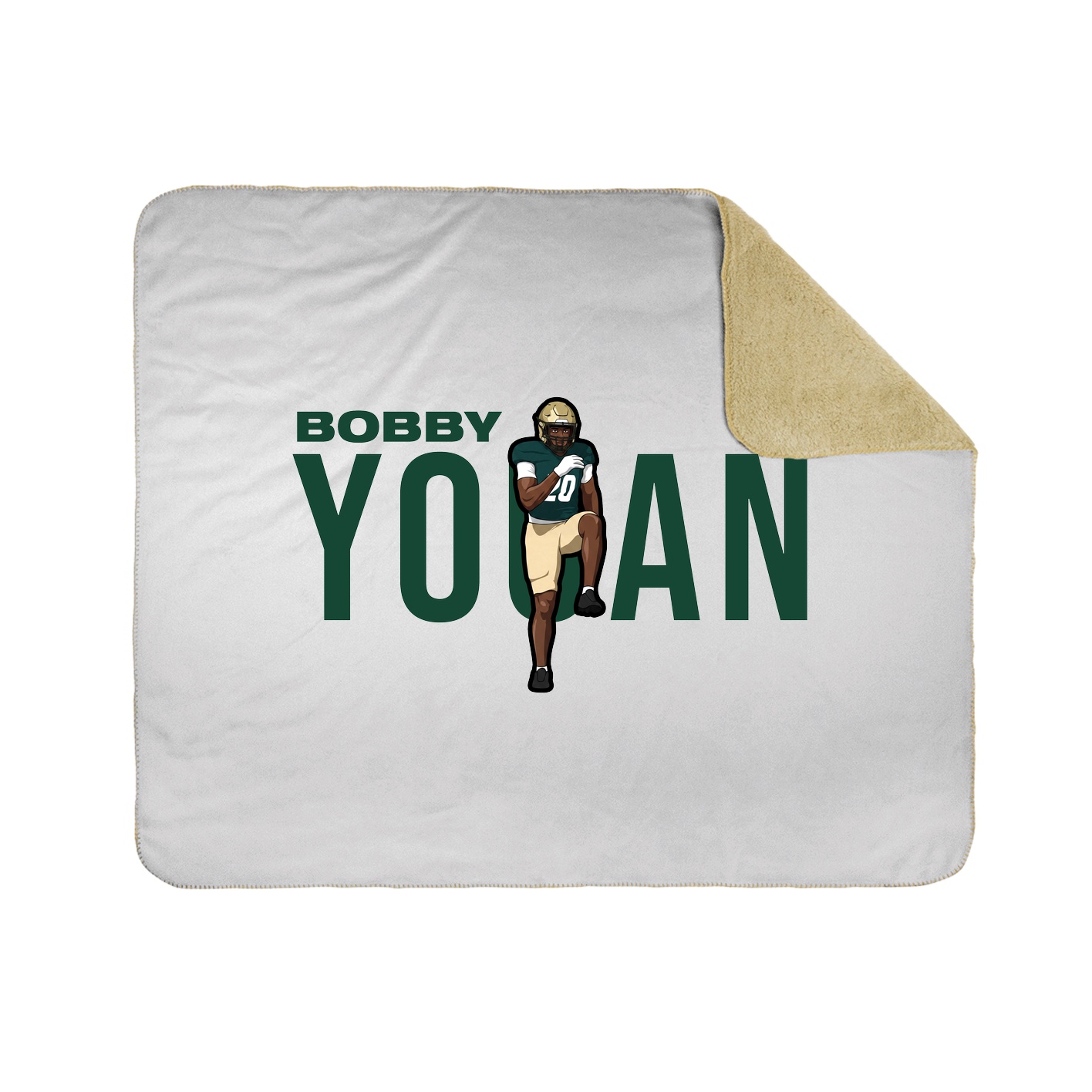 Throw Blanket — Player Name in White