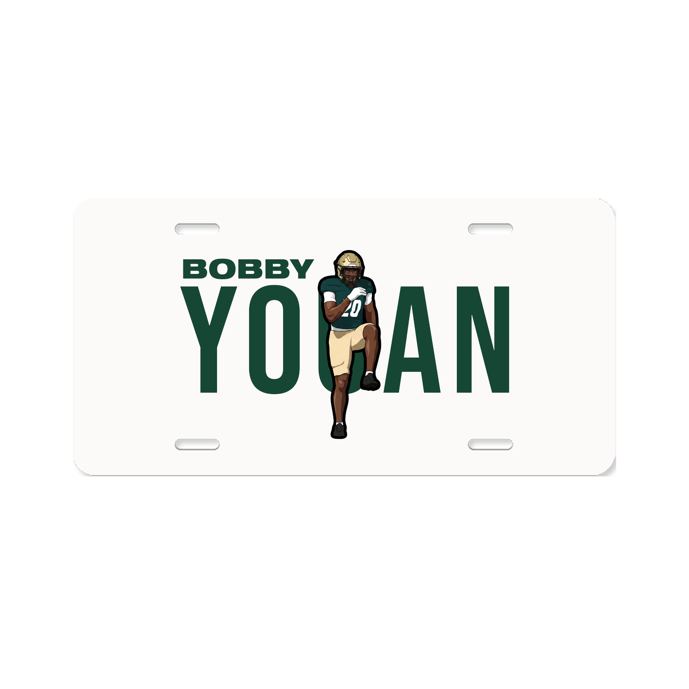 License Plate — Player Name in Classic