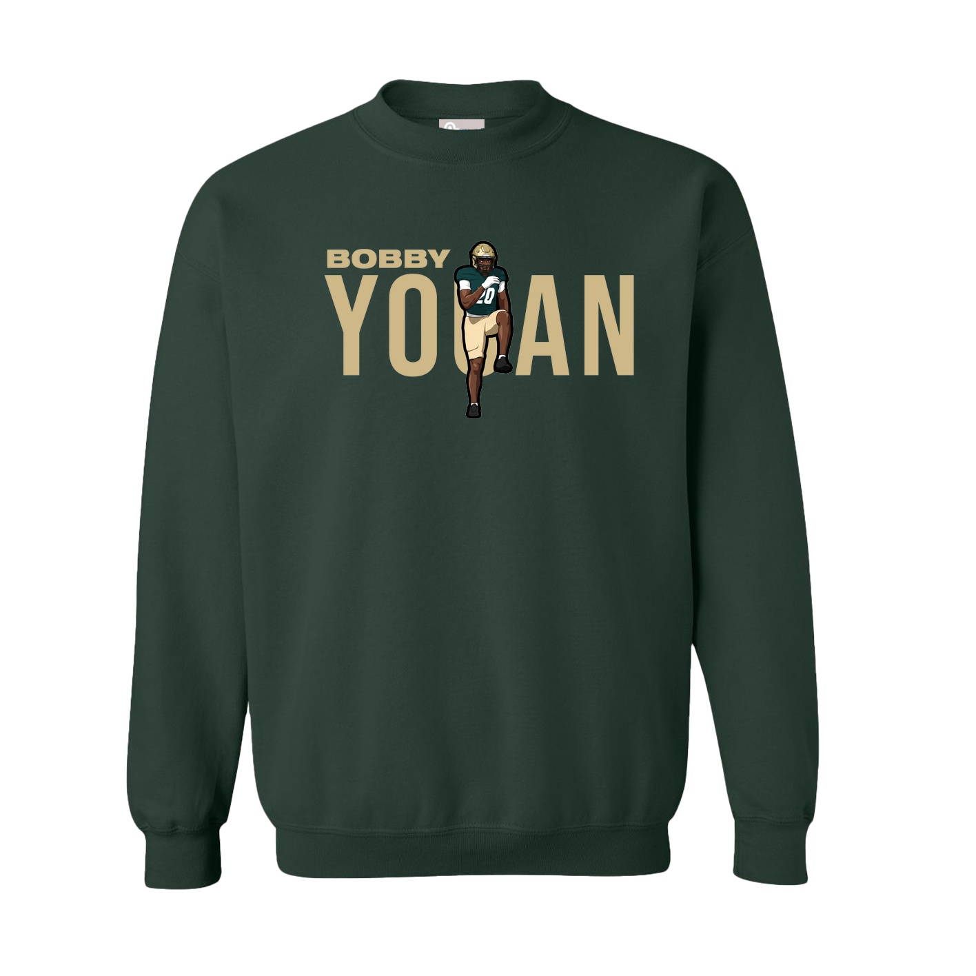 Fleece Crew — Player Name in Green