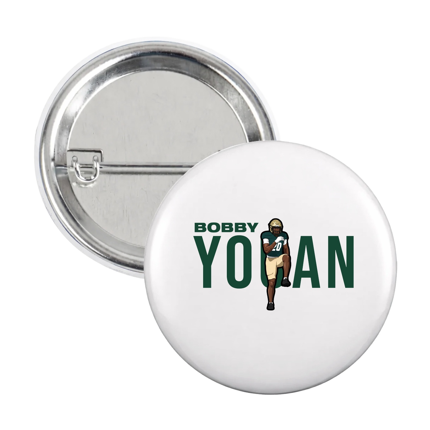 Game Day Button — Player Name in White