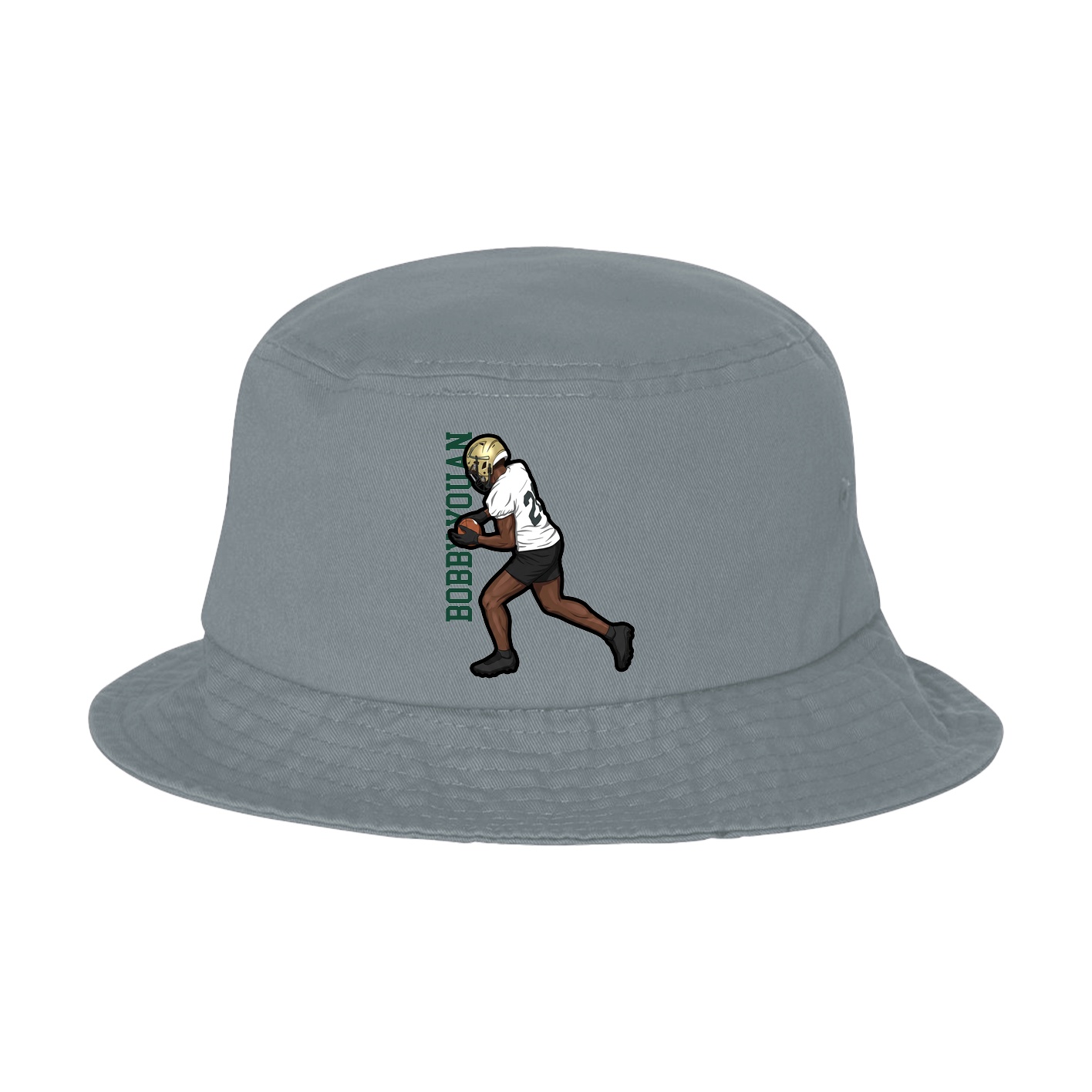 Bucket Cap — Name Vertical in Grey