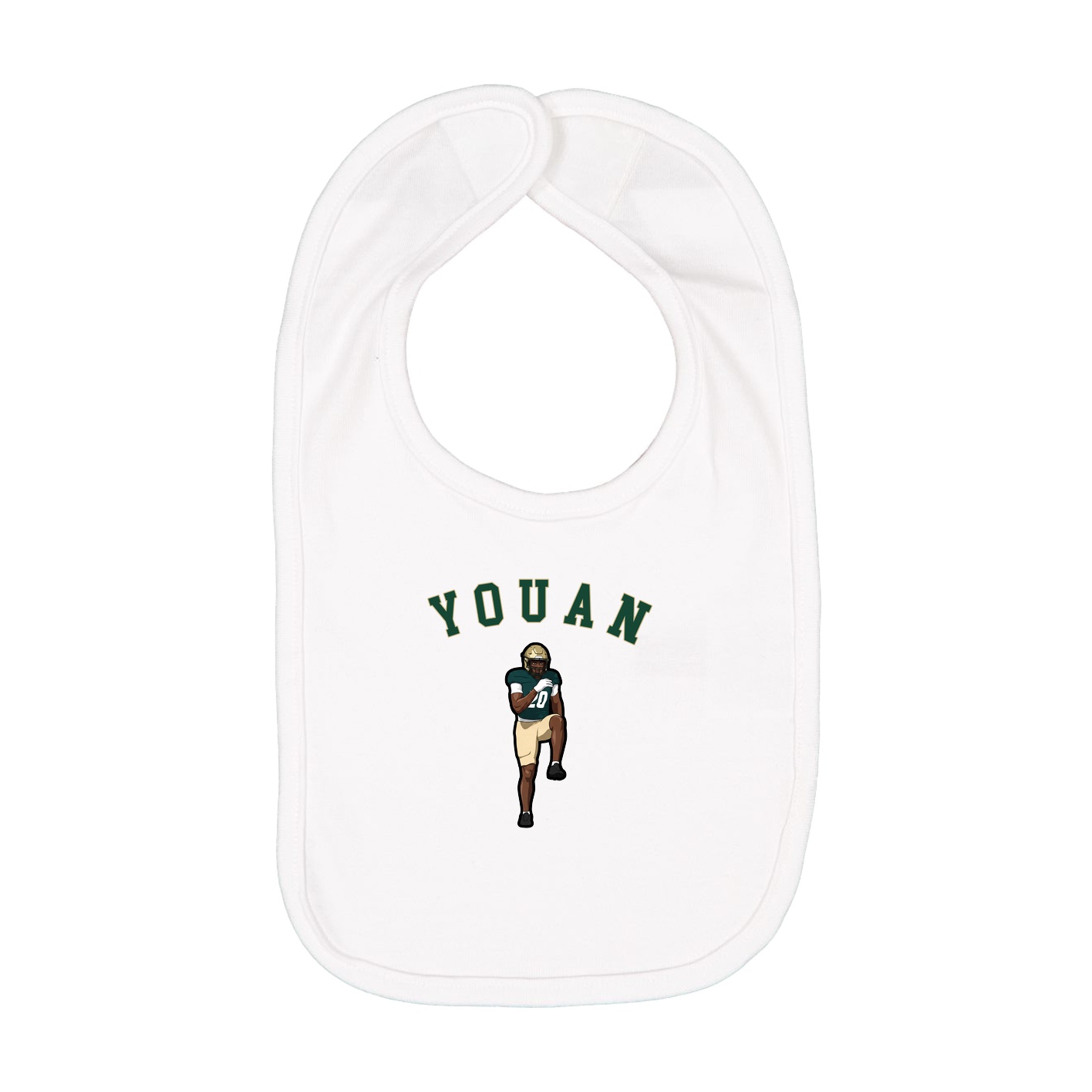 Infant Bib — Shirsey Arch in White