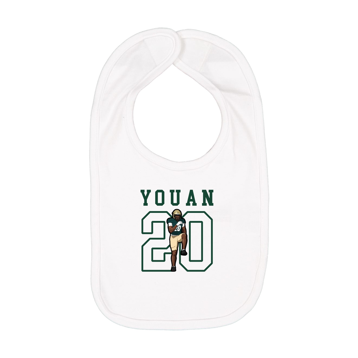 Infant Bib — Shirsey in White