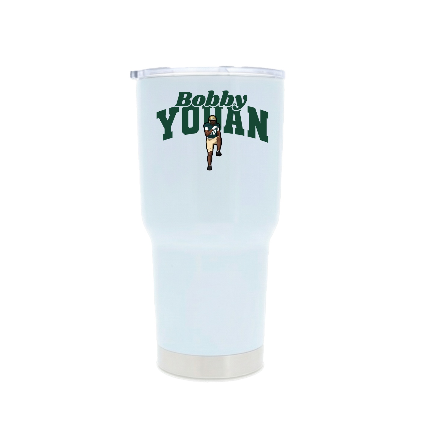 30oz Stainless Steel Tumbler — Signature Arch in White