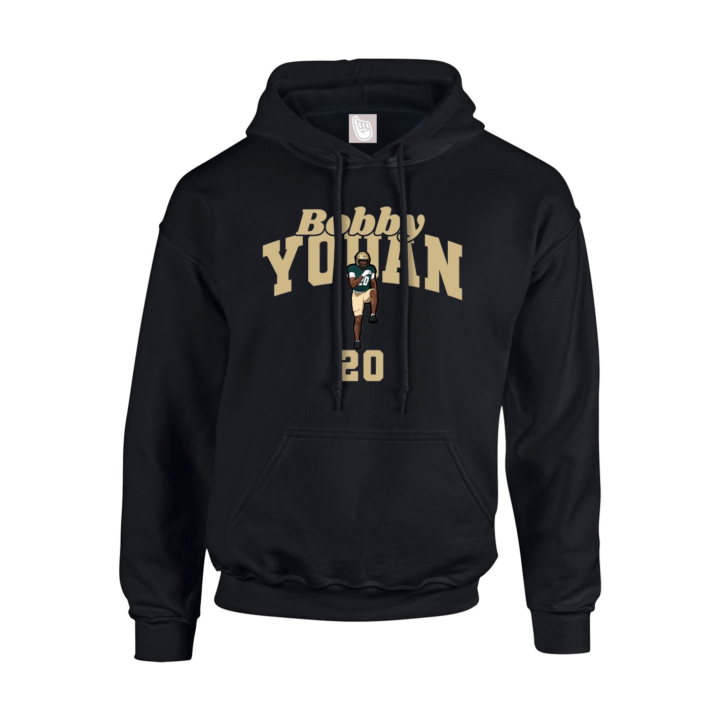 Youth Hoodie — Signature Arch in Black