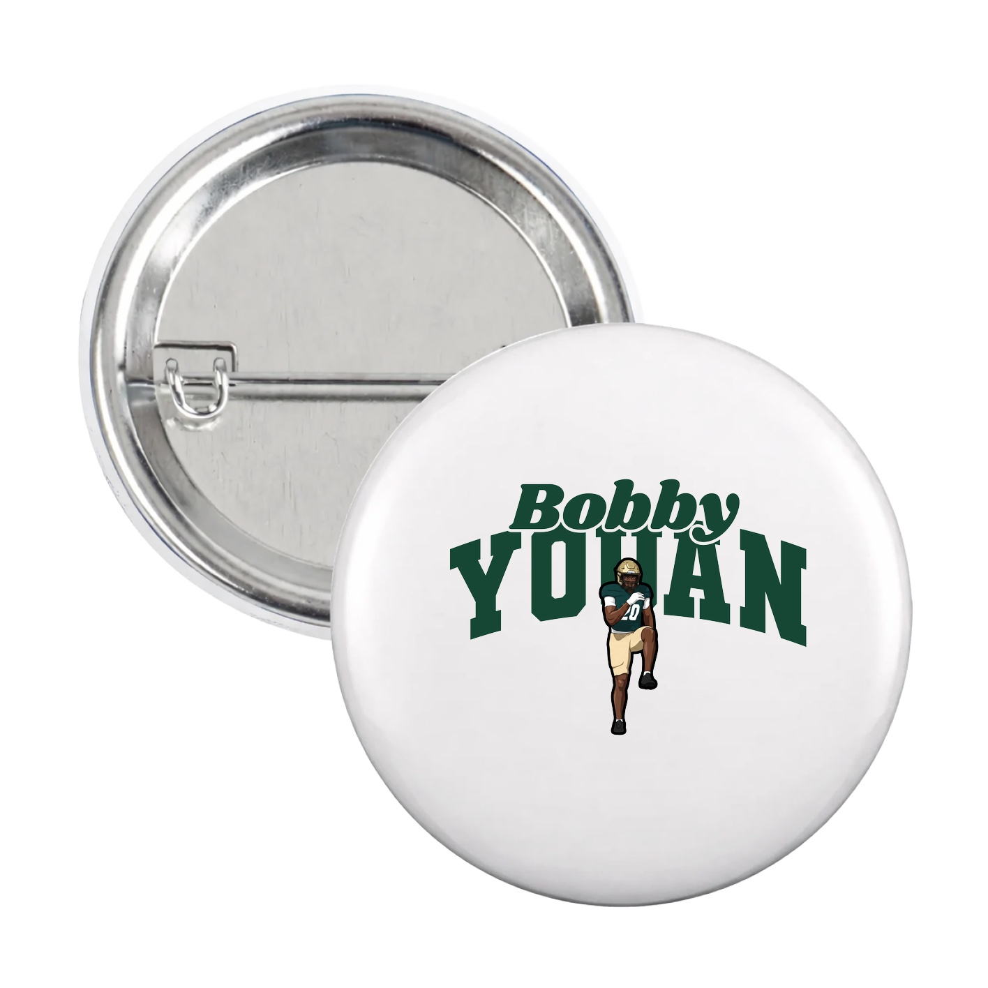 Game Day Button — Signature Arch in White