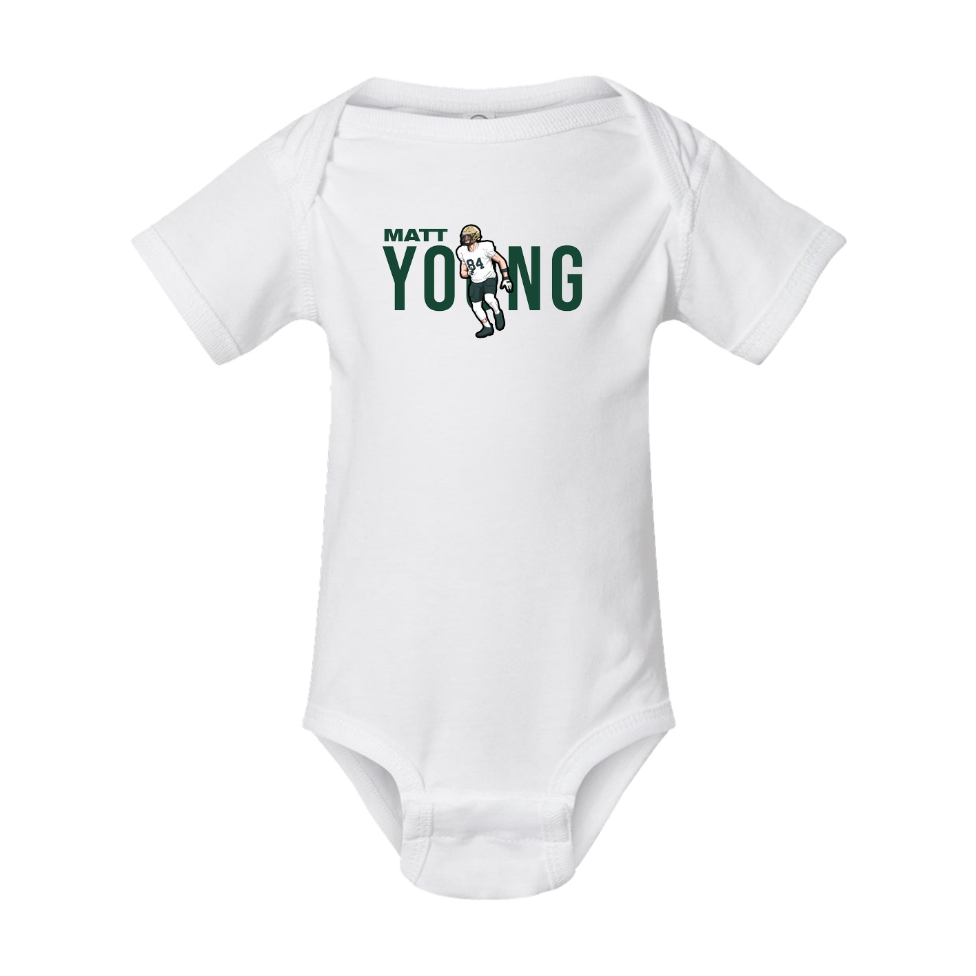 Baby Onesie — Player Name in White