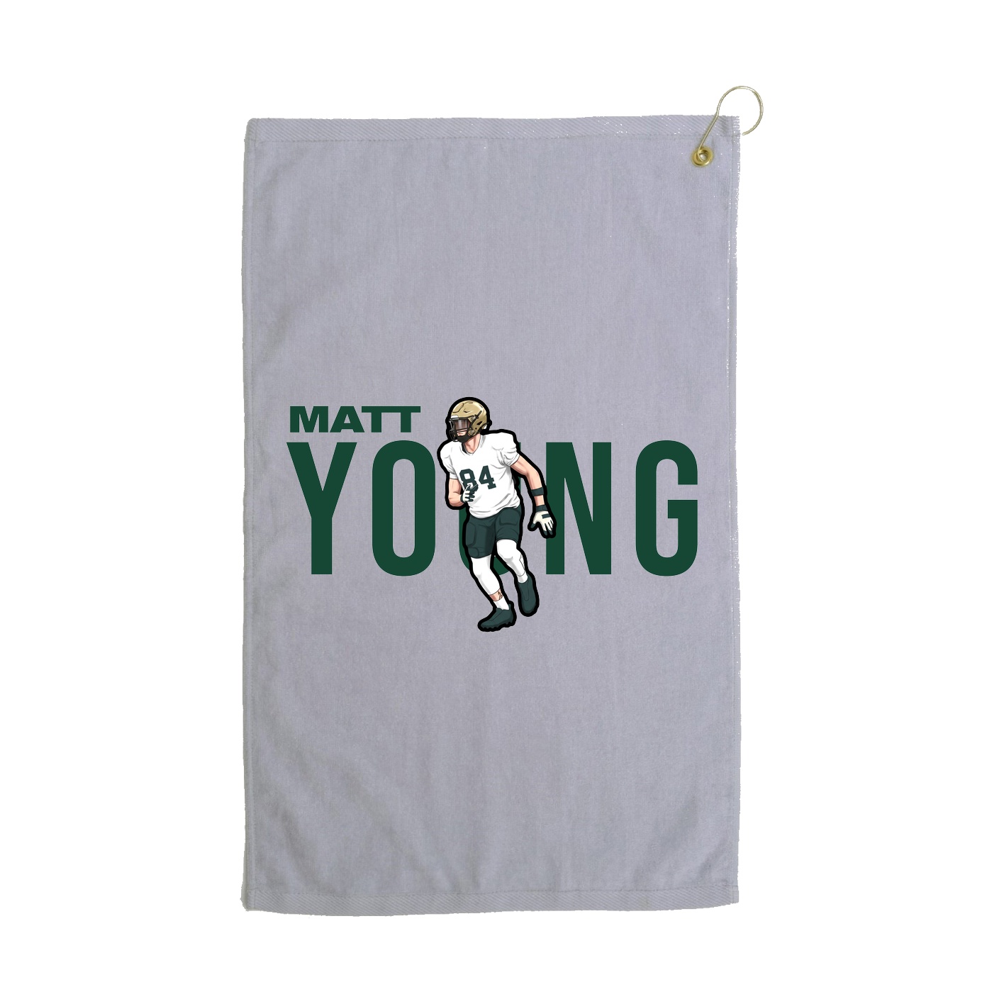 Golf Towel — Player Name in Grey