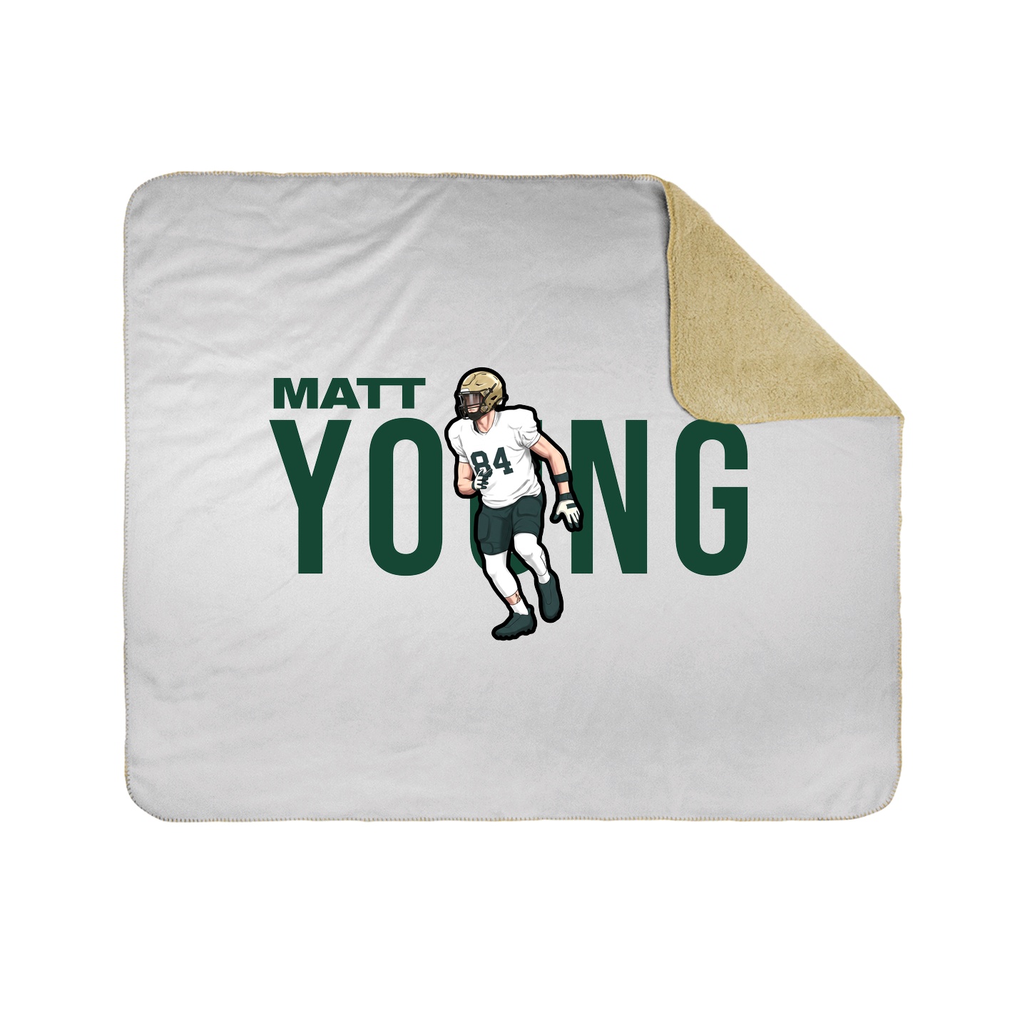 Throw Blanket — Player Name in White