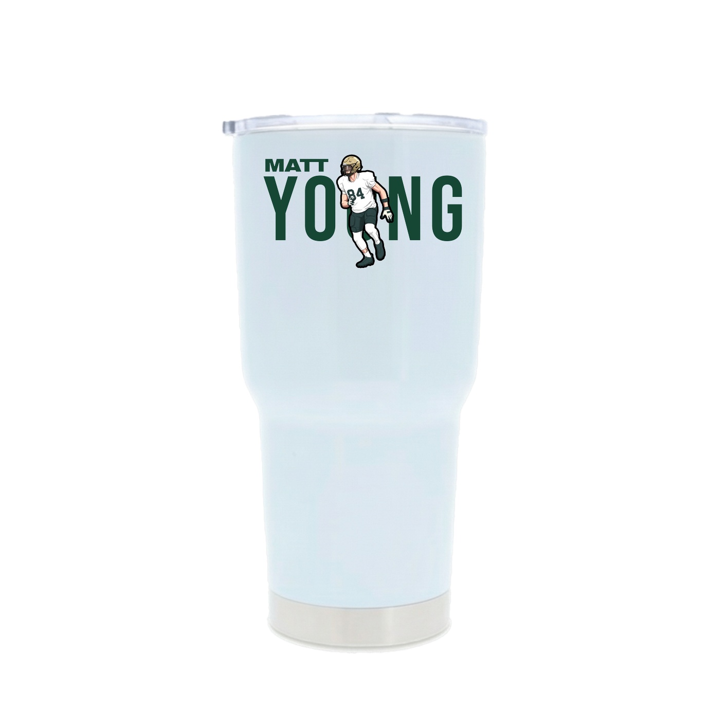 30oz Stainless Steel Tumbler — Player Name in White