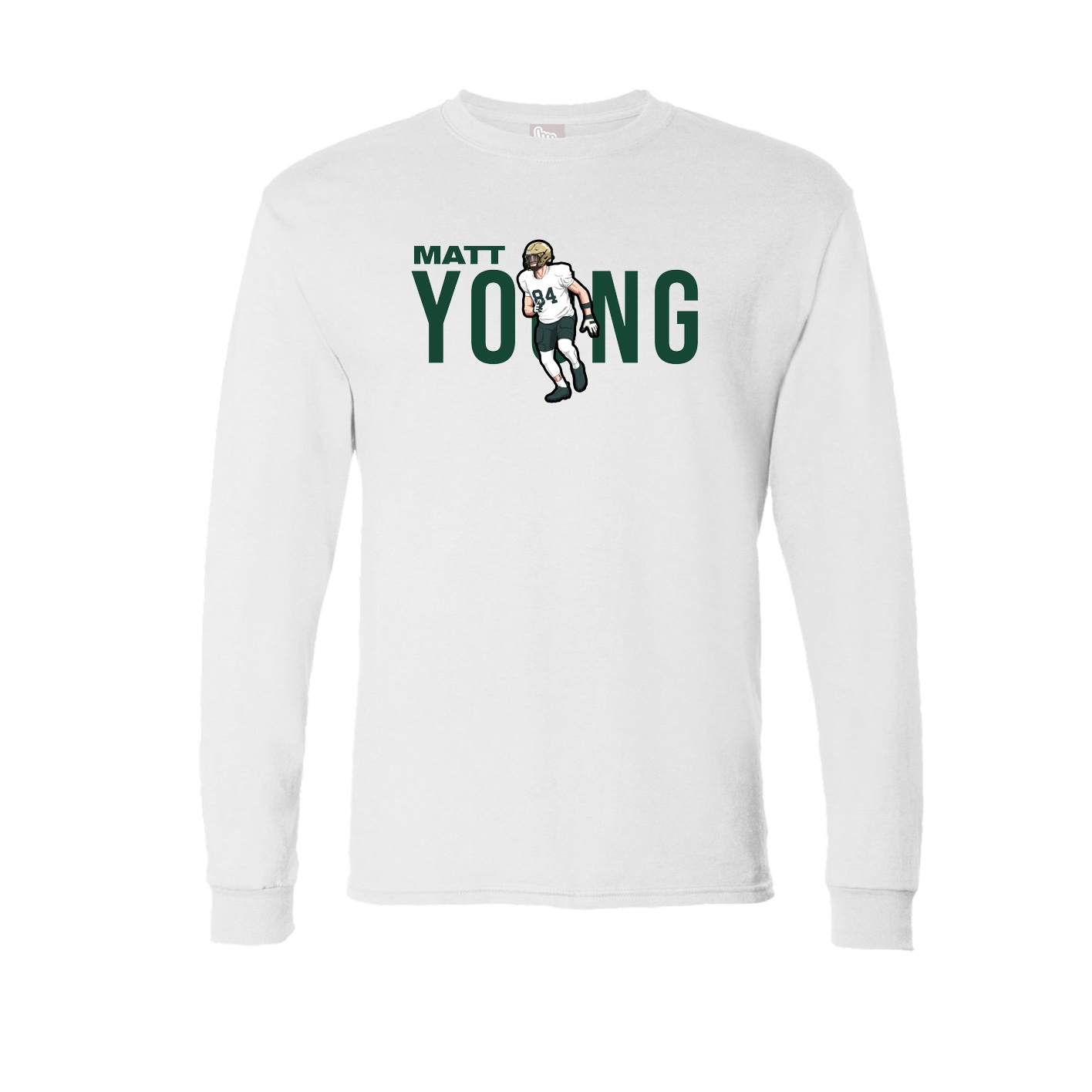 Long Sleeve Tee — Player Name in White
