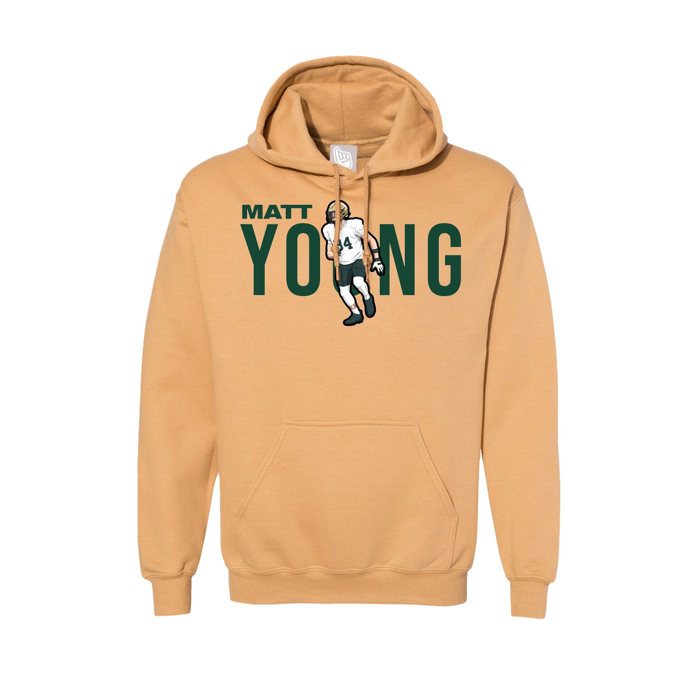 Hoodie — Player Name in Vegas Gold