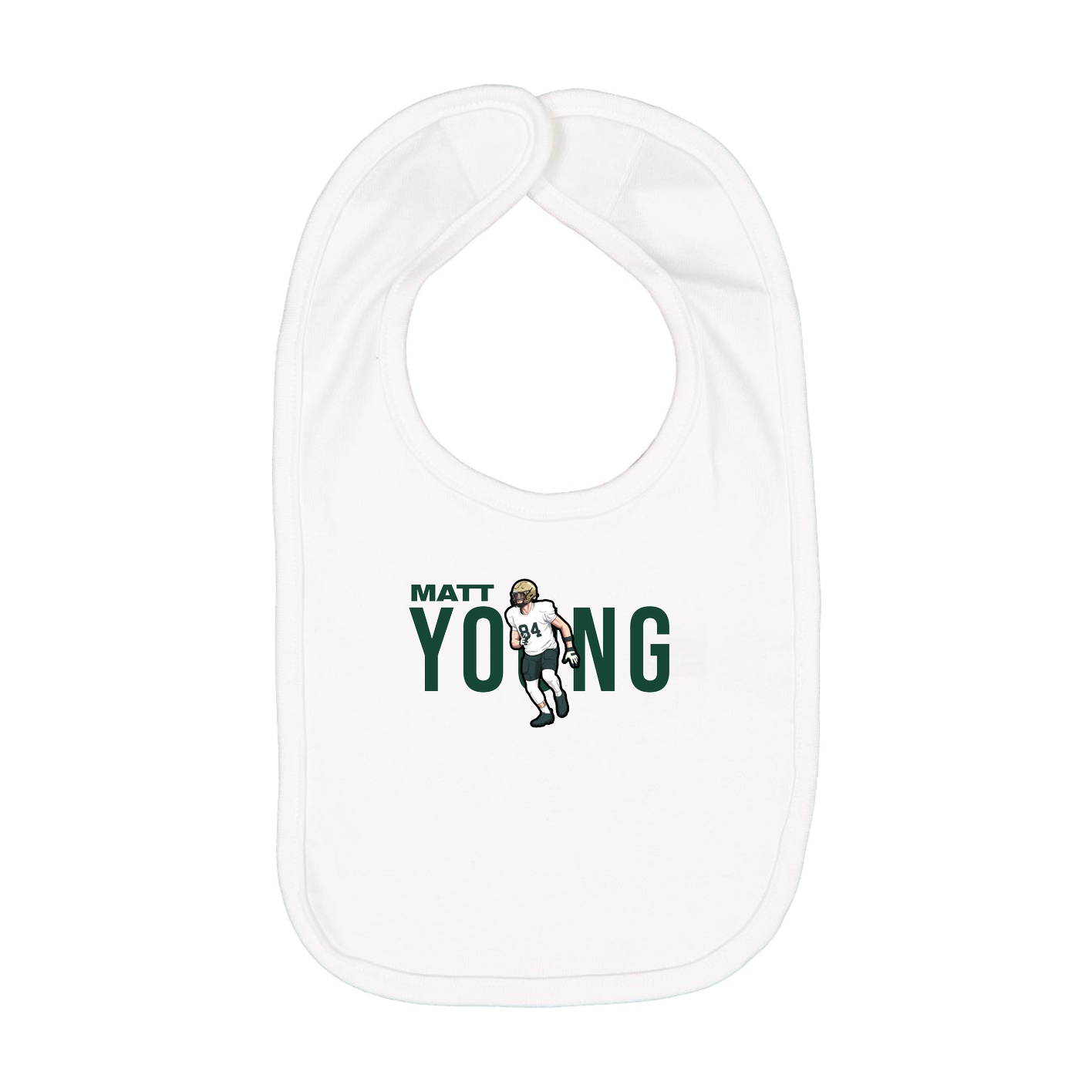 Infant Bib — Player Name in White