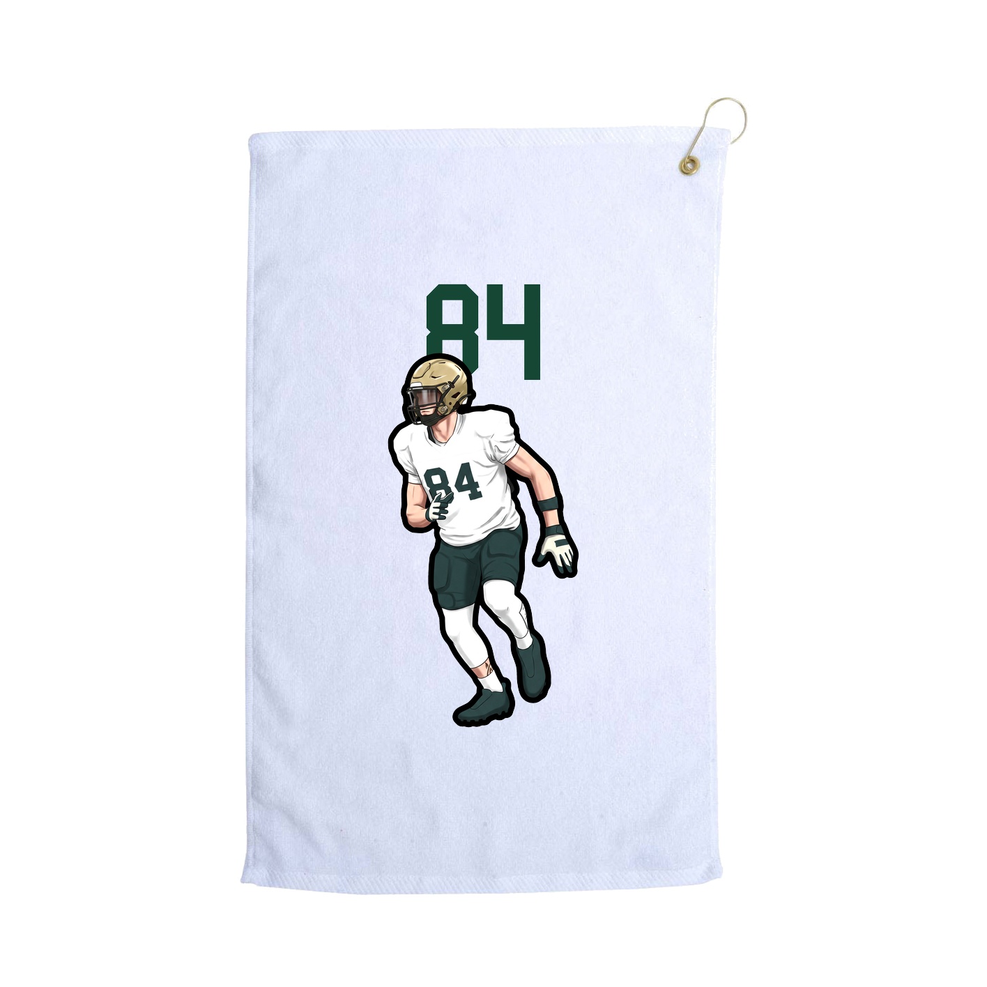 Golf Towel — Number Top in White