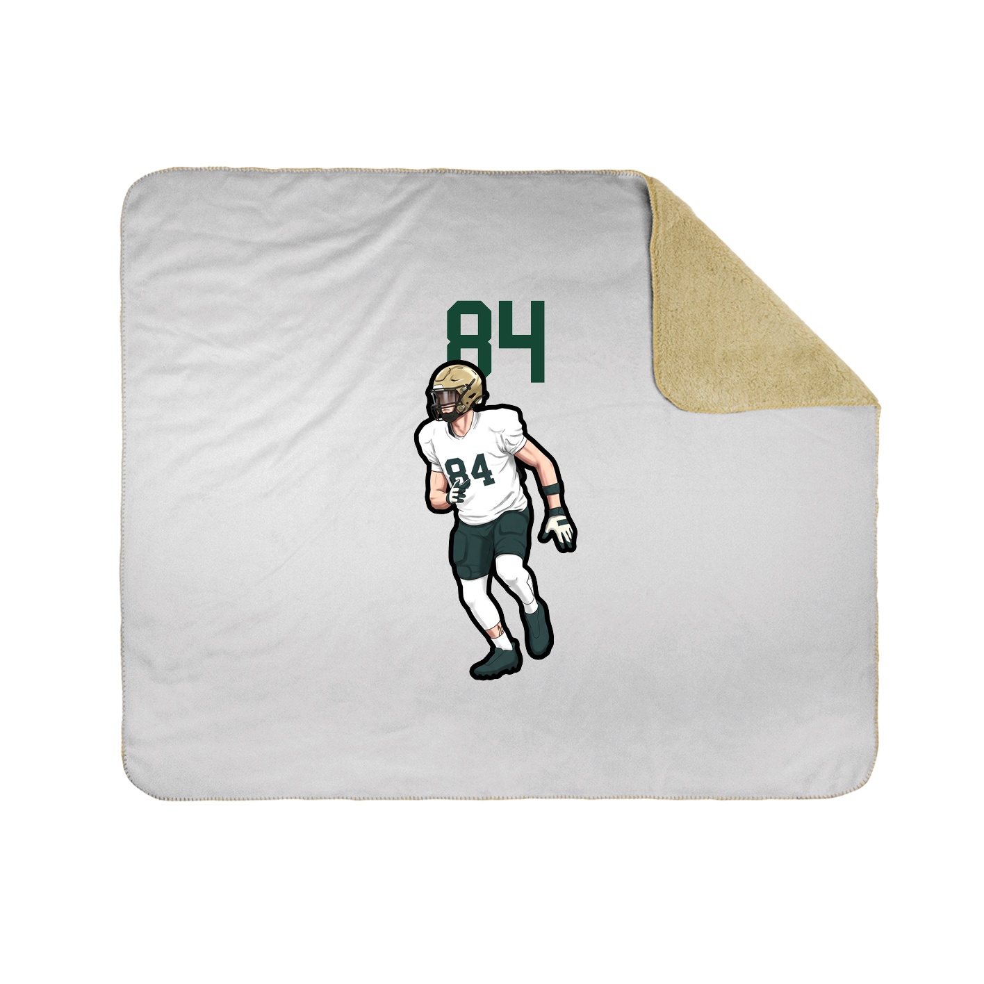 Throw Blanket — Number Top in White