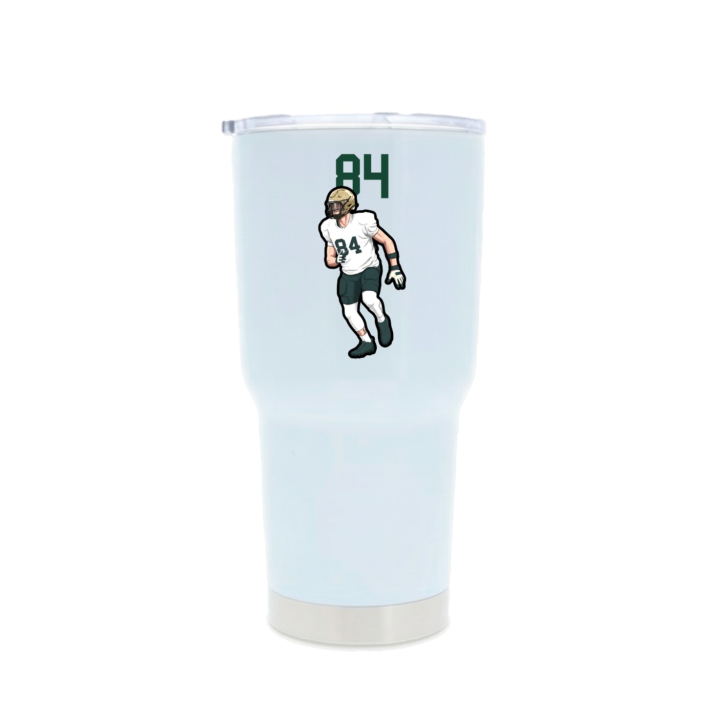 30oz Stainless Steel Tumbler — Number Top in White