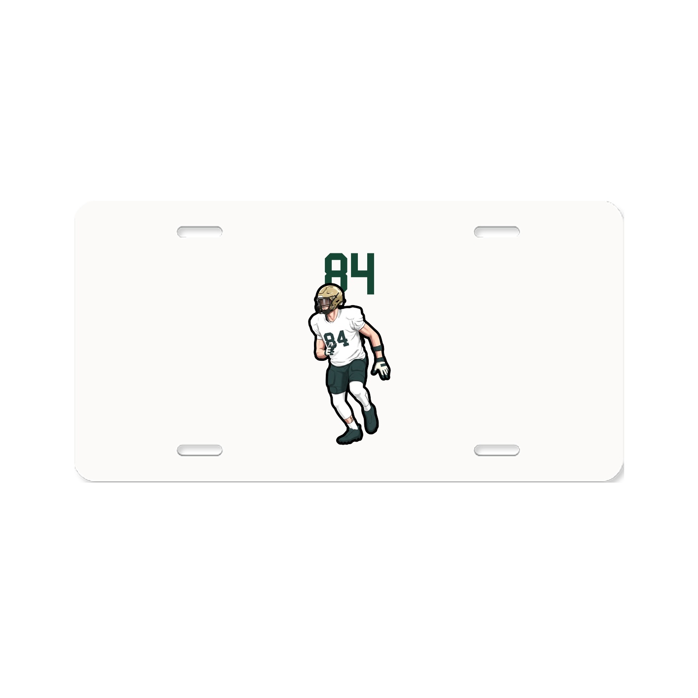License Plate — Number Top in Classic
