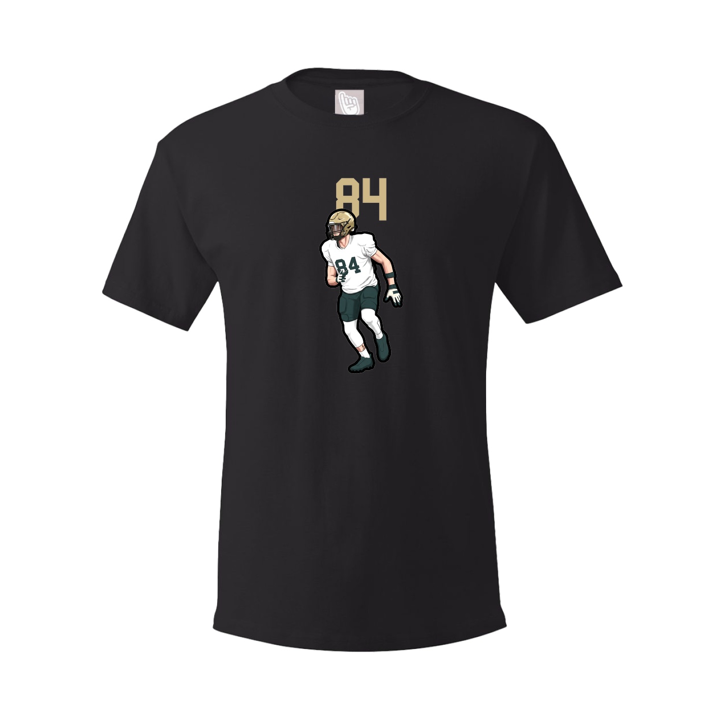 Youth Tee — Number Top in Black