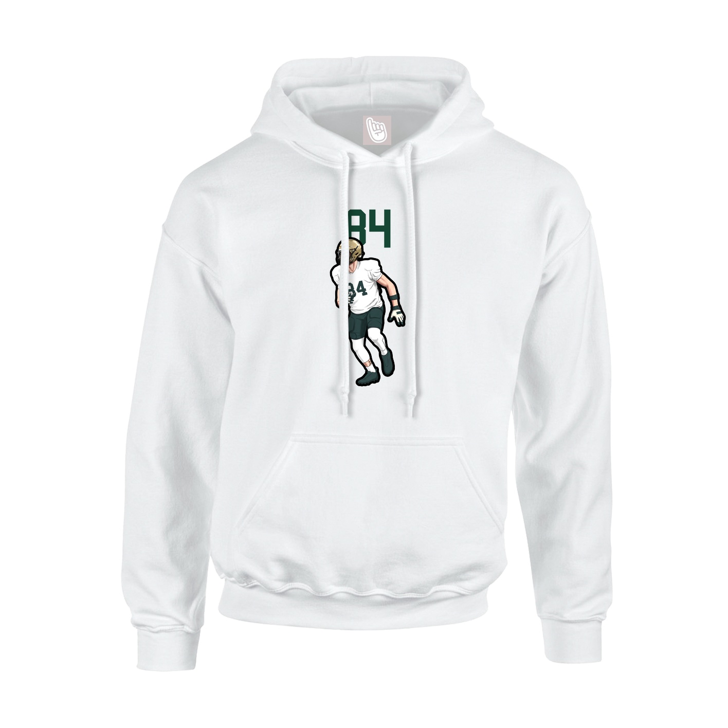 Hoodie — Number Top in White
