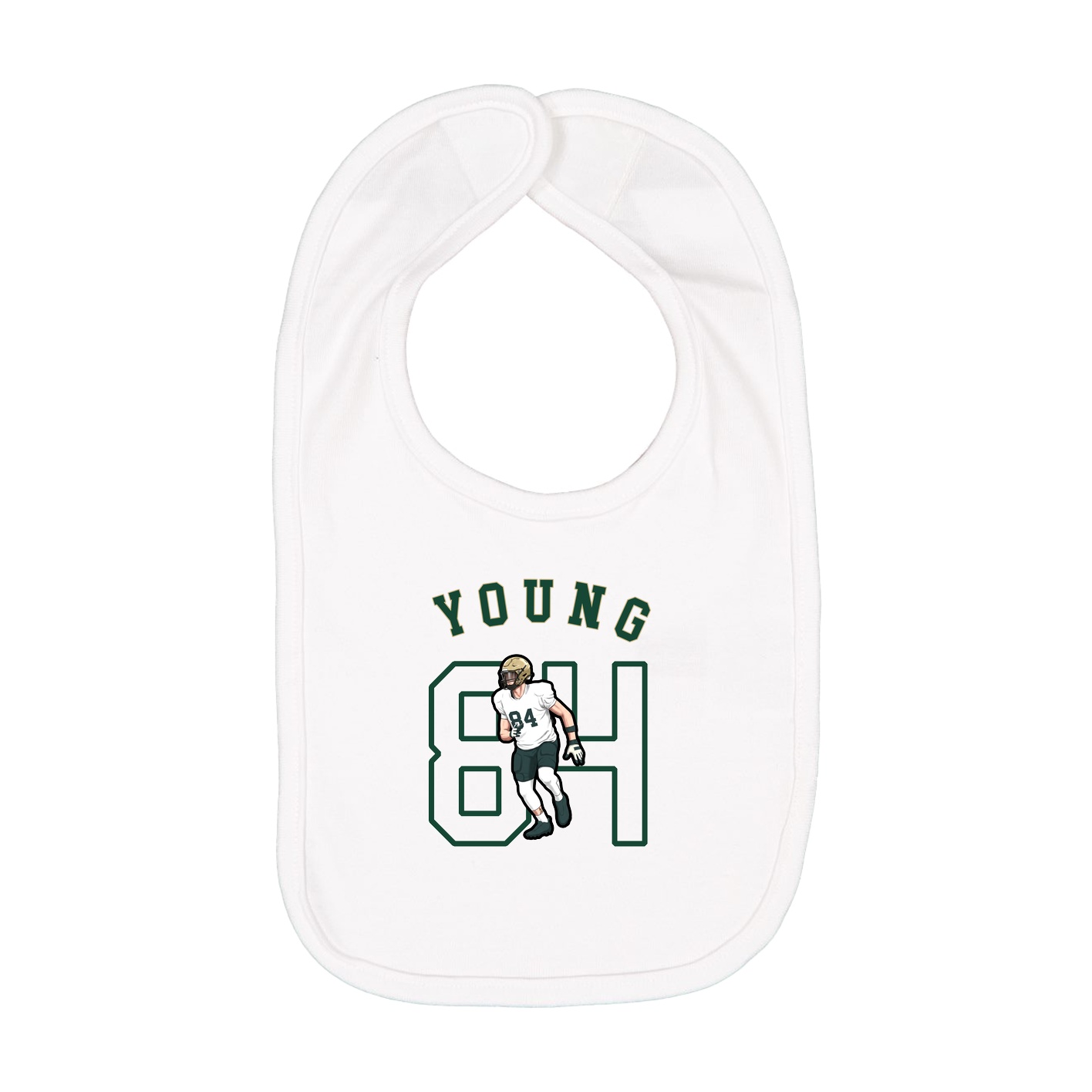 Infant Bib — Shirsey Arch in White
