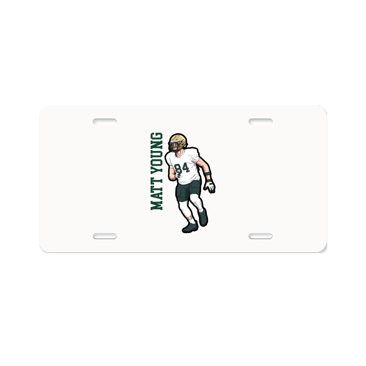 License Plate — Name Vertical in Classic