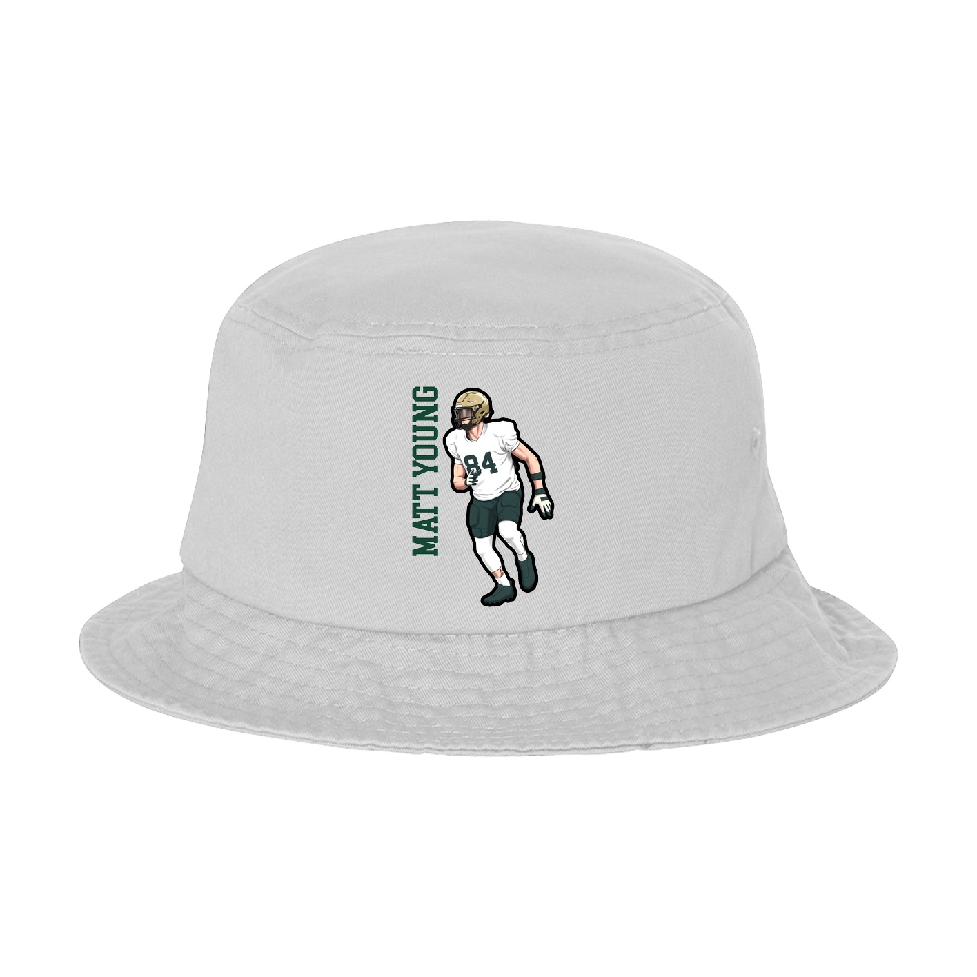 Bucket Cap — Name Vertical in White