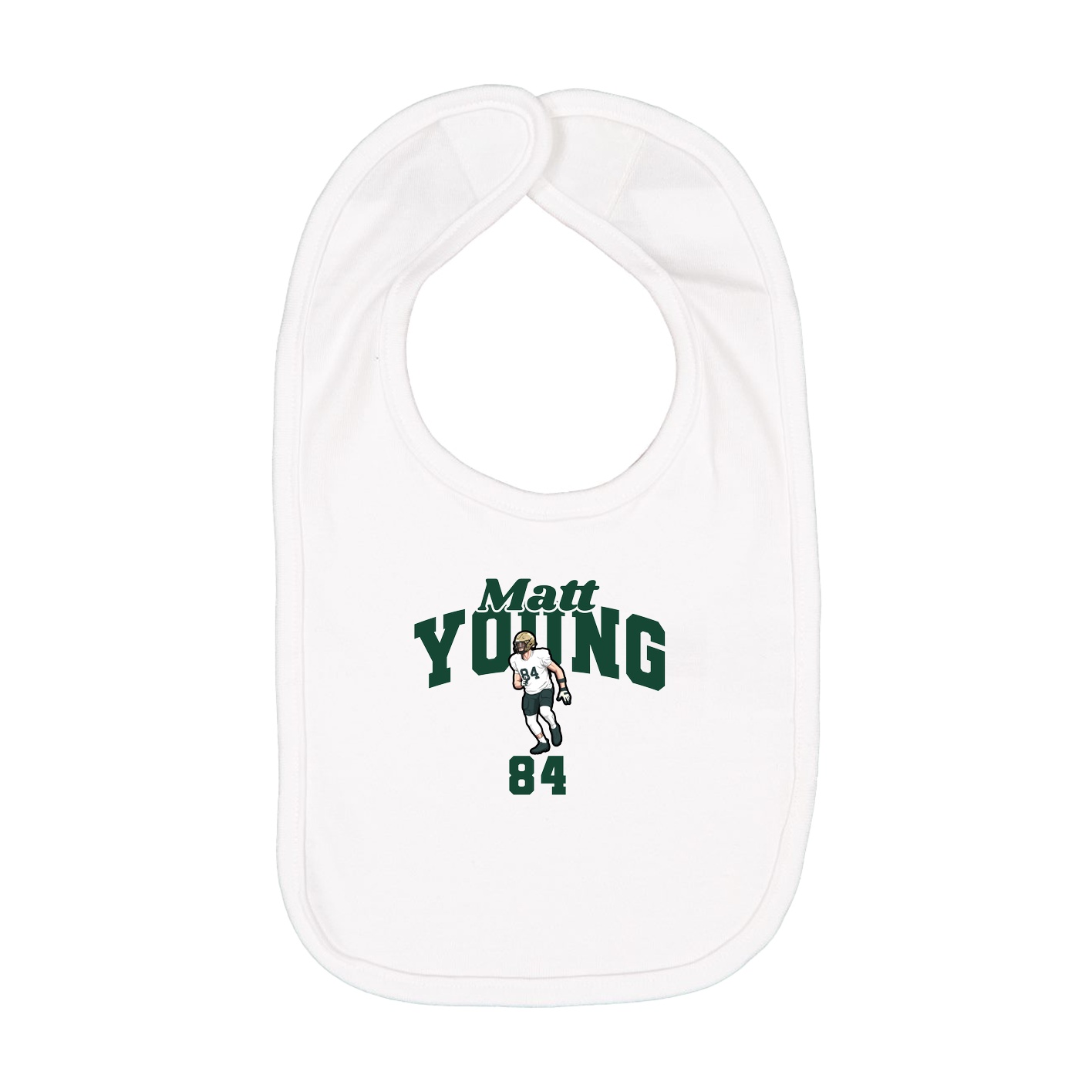 Infant Bib — Signature Arch in White