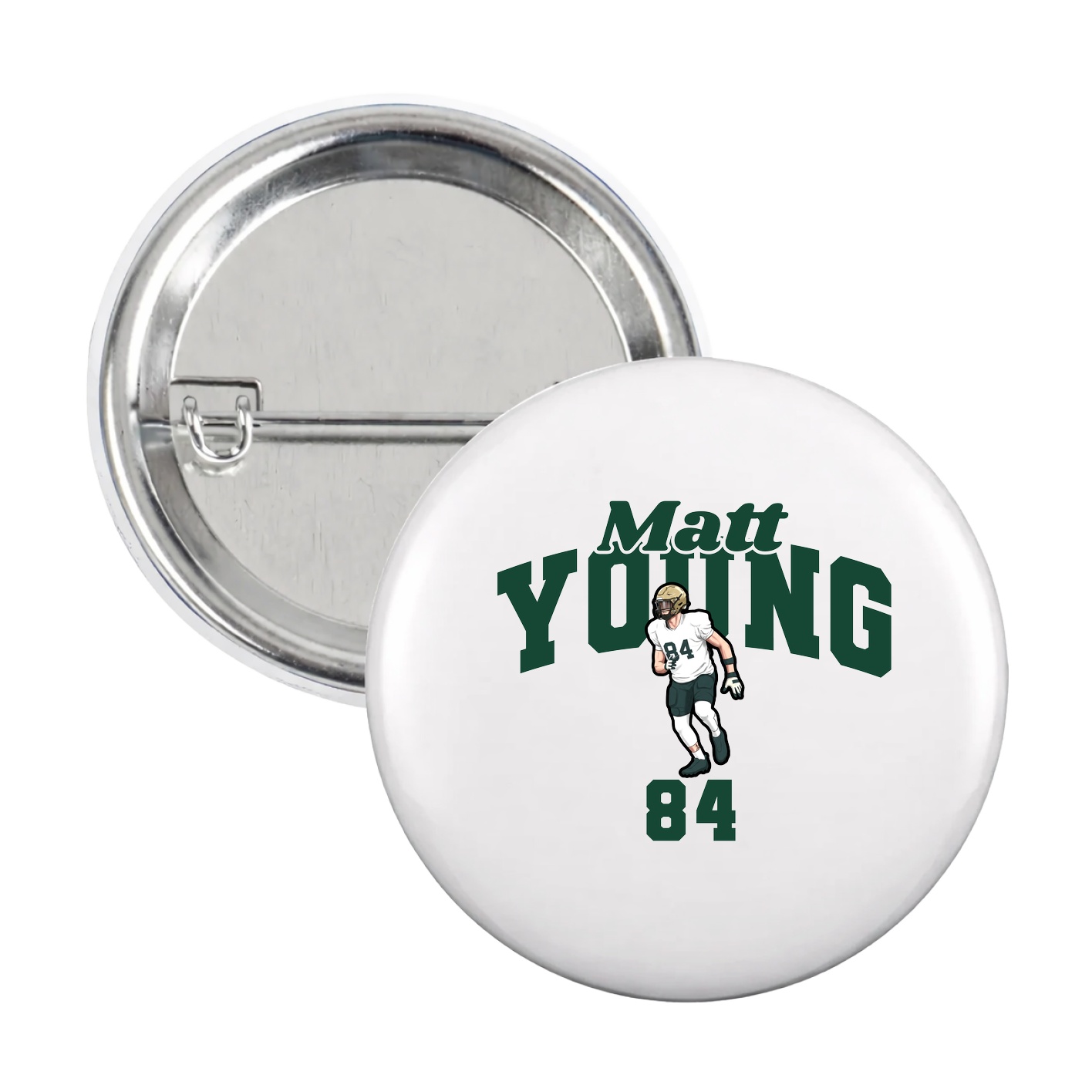 Game Day Button — Signature Arch in White