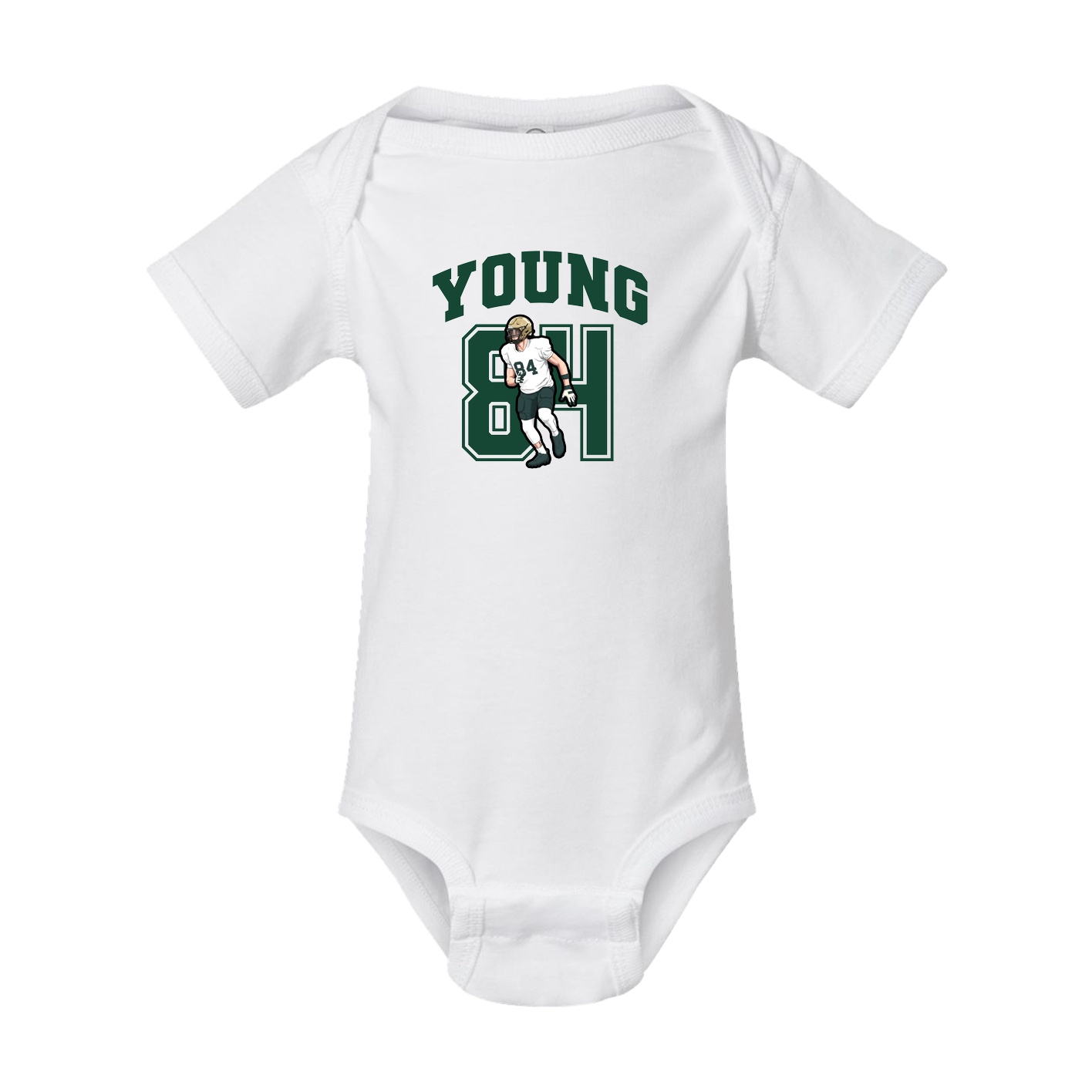Baby Onesie — Number in White