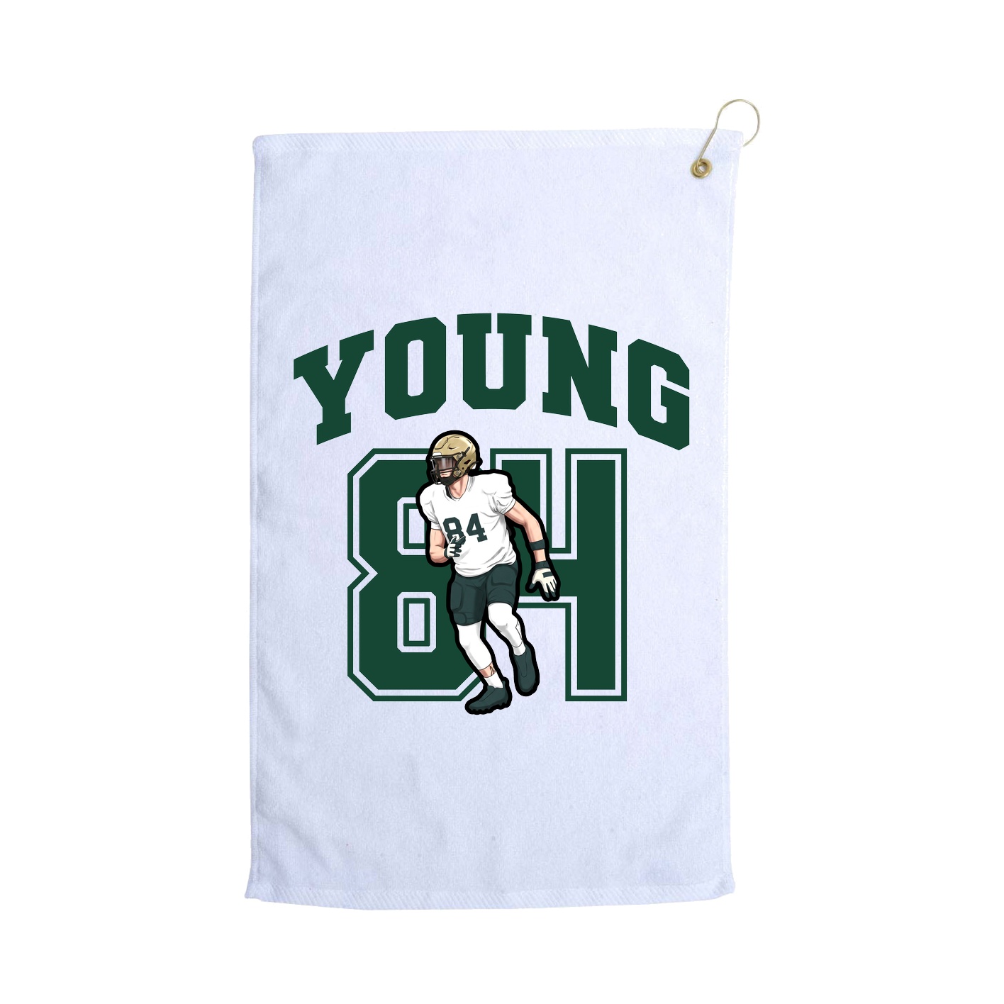 Golf Towel — Number in White