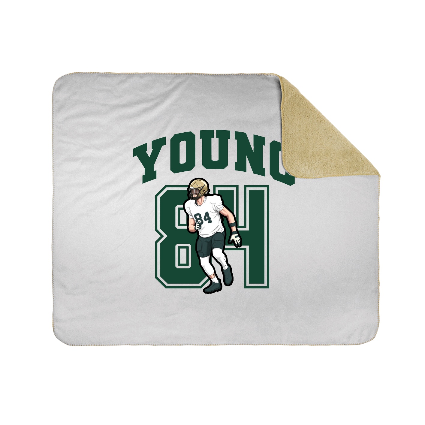 Throw Blanket — Number in White