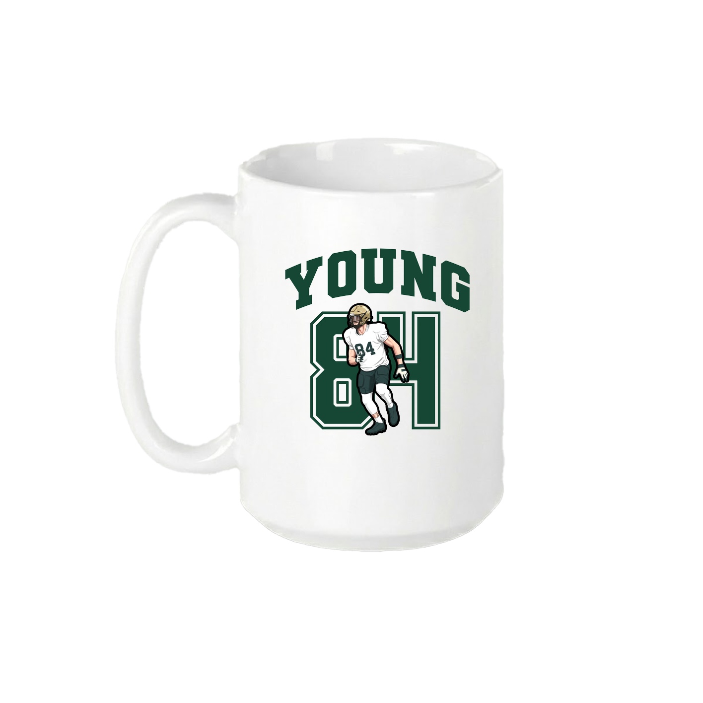 15oz Coffee Mug — Number in White