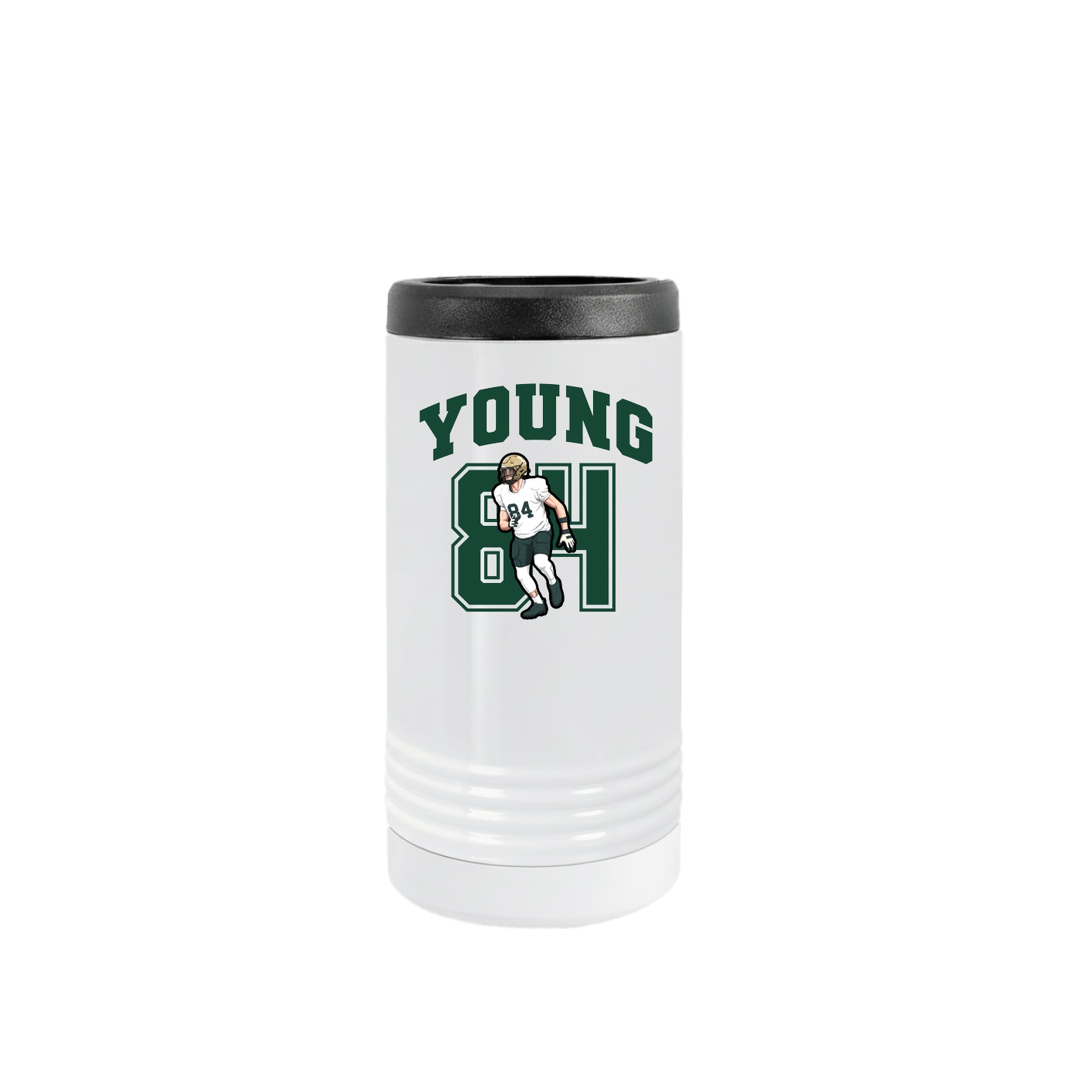 Slim Beverage Holder — Number in White