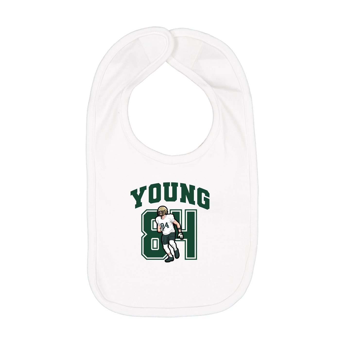 Infant Bib — Number in White
