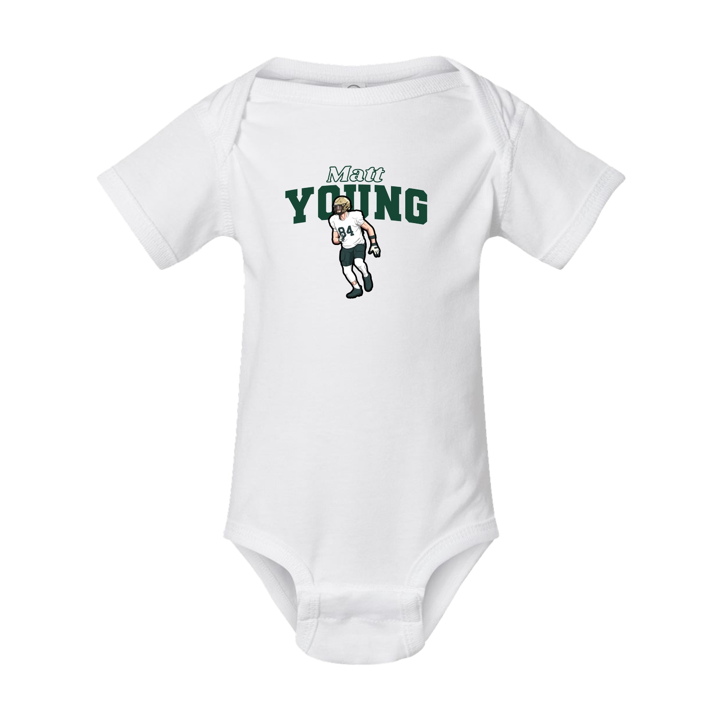 Baby Onesie — Name Arch in White