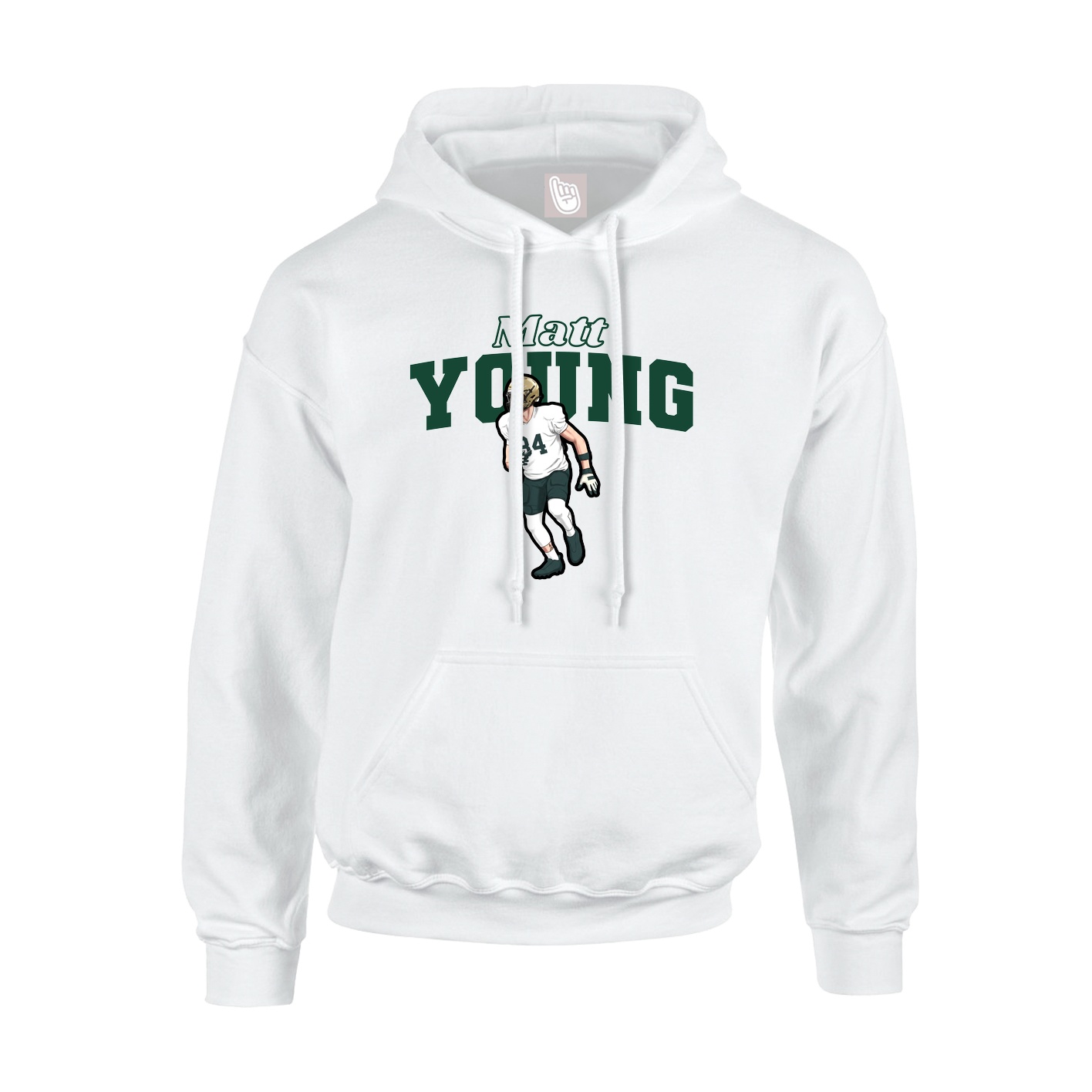 Hoodie — Name Arch in White