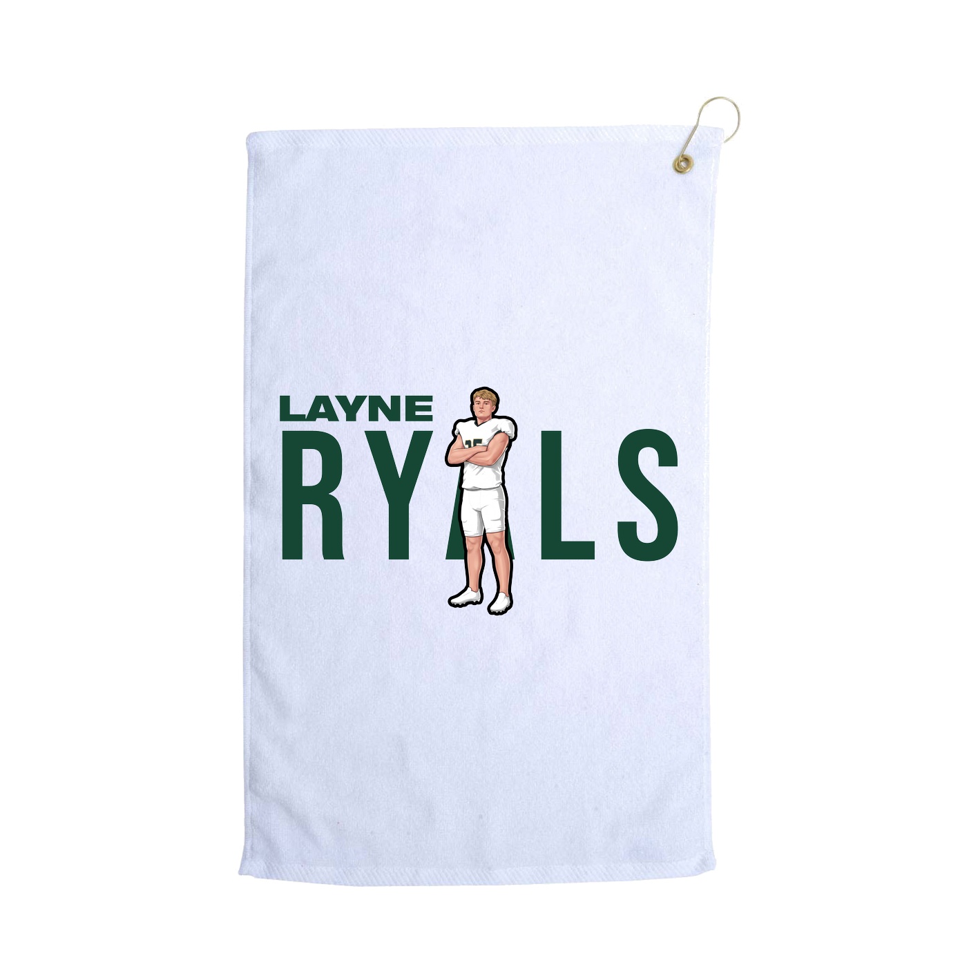 Golf Towel — Player Name in White