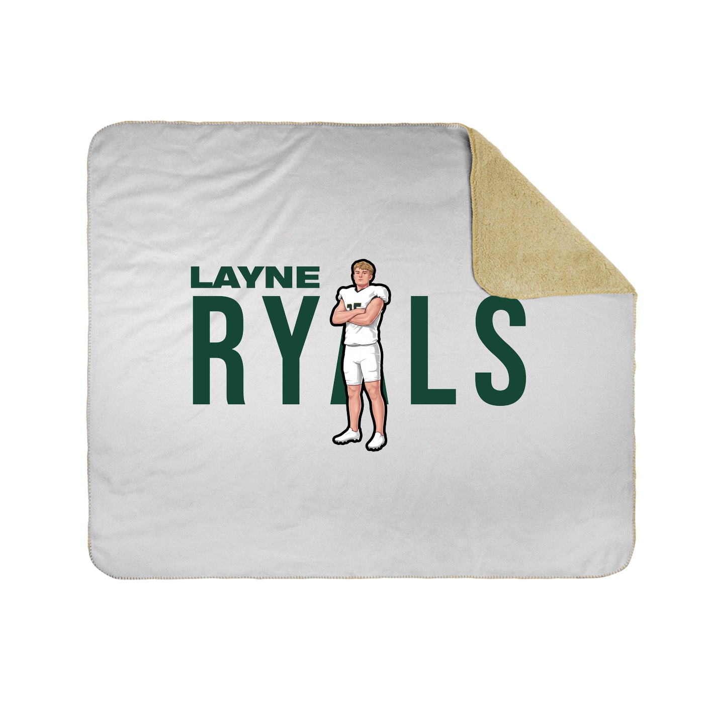 Throw Blanket — Player Name in White