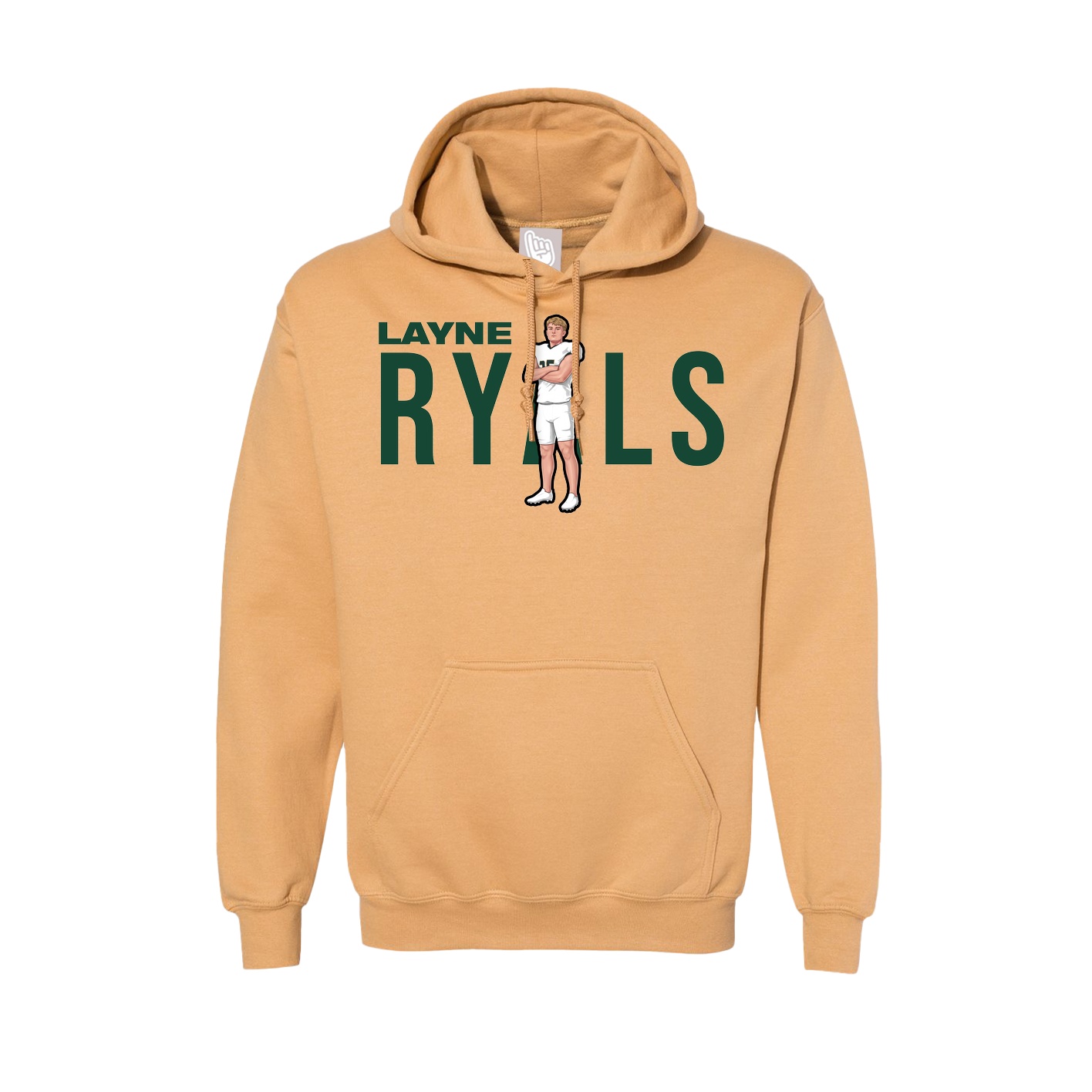 Hoodie — Player Name in Vegas Gold