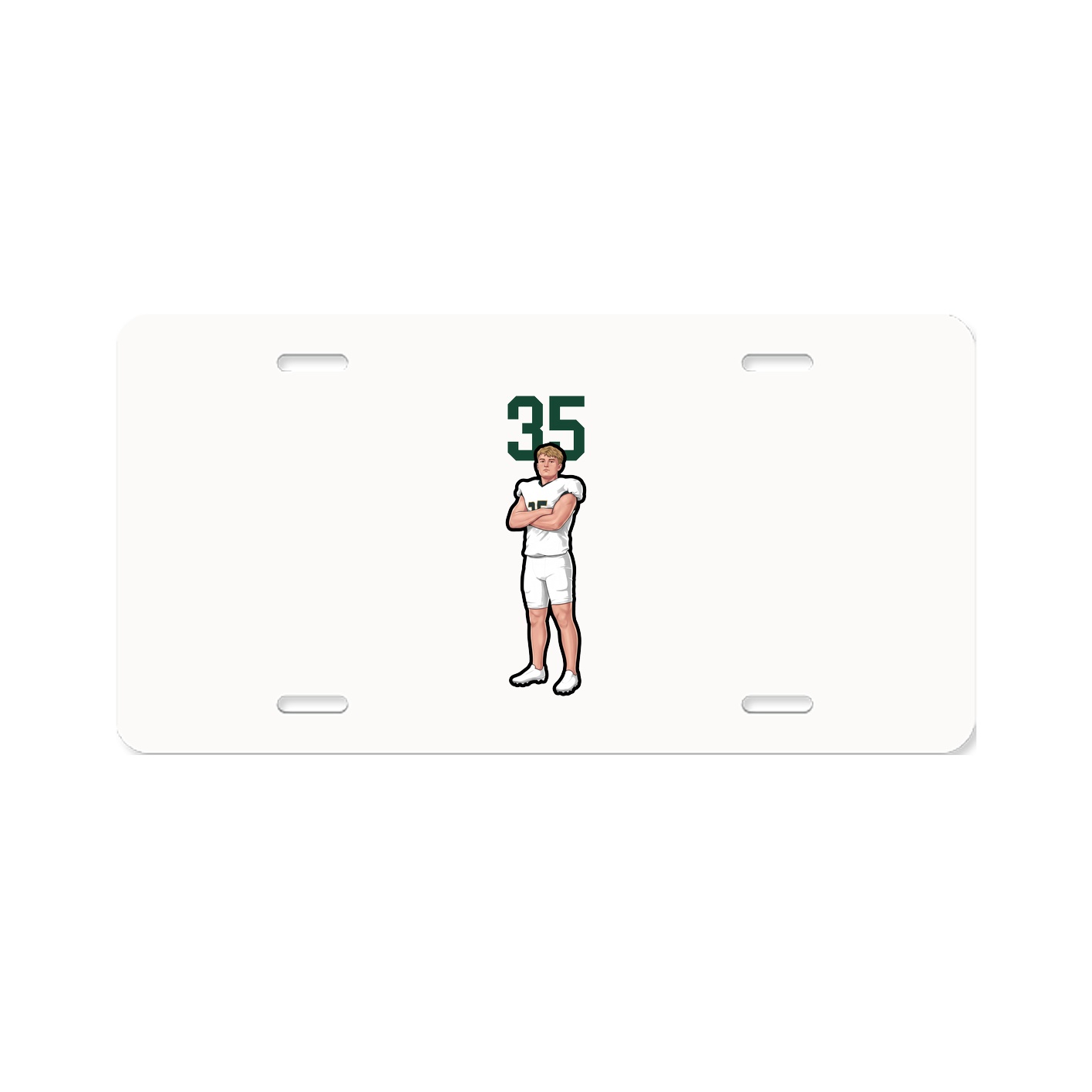 License Plate — Number Top in Classic