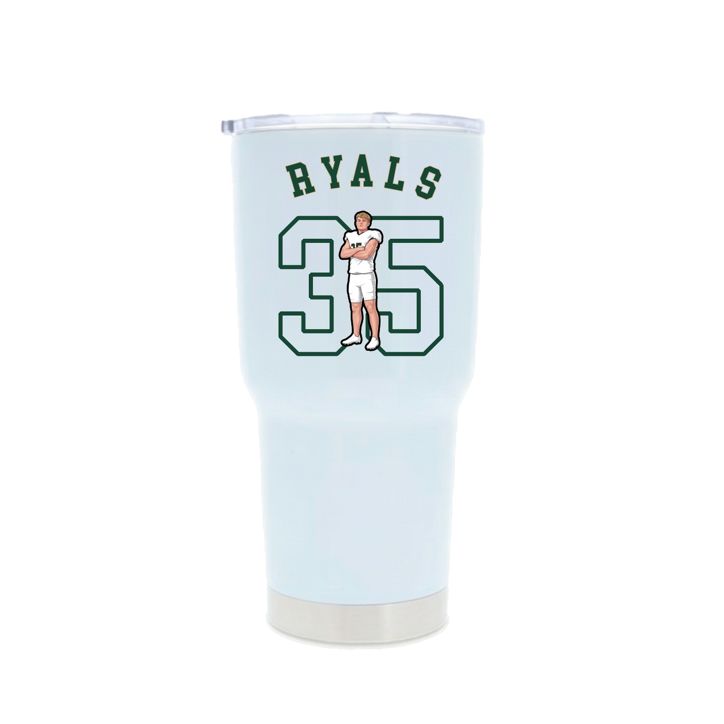 30oz Stainless Steel Tumbler — Shirsey Arch in White