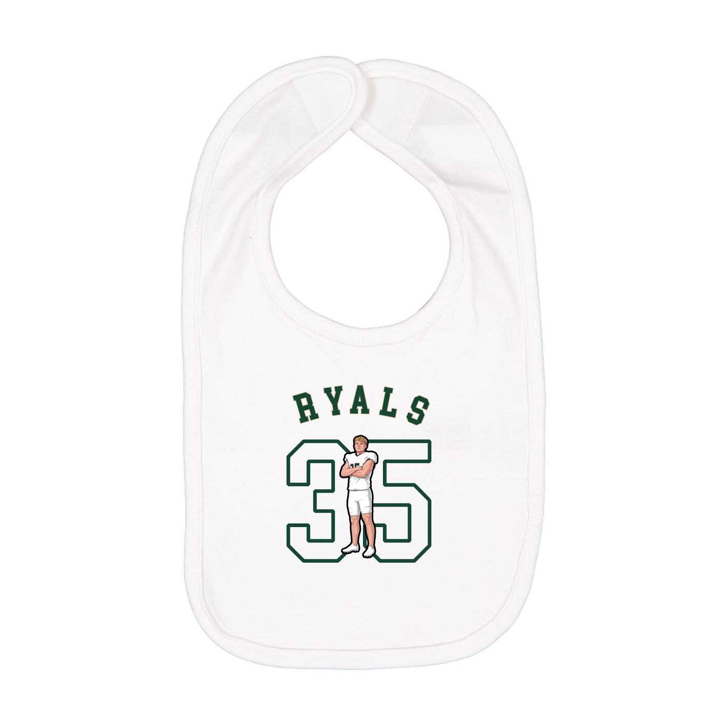 Infant Bib — Shirsey Arch in White