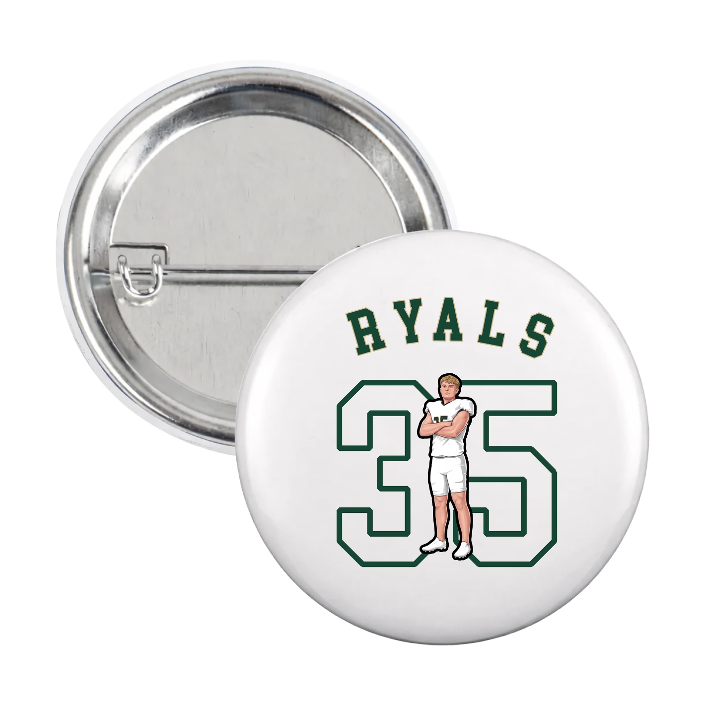 Game Day Button — Shirsey Arch in White