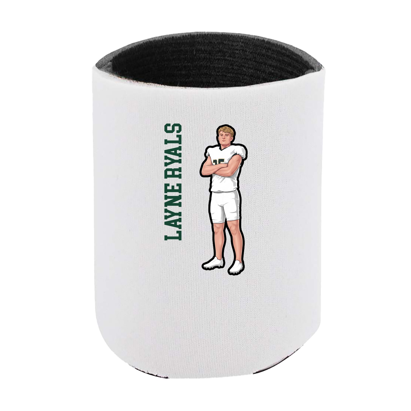 Can Holder — Name Vertical in White