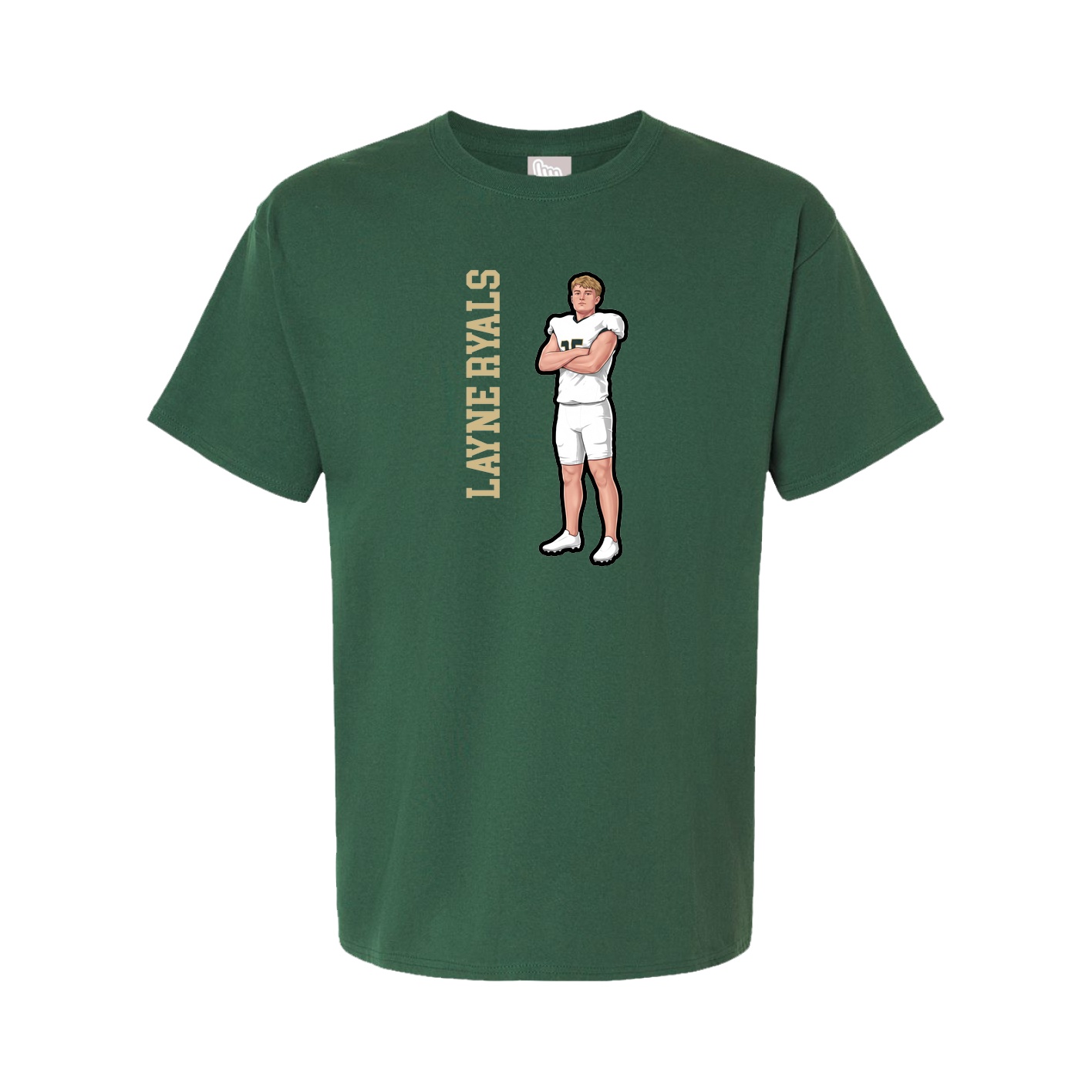 Tee — Name Vertical in Green