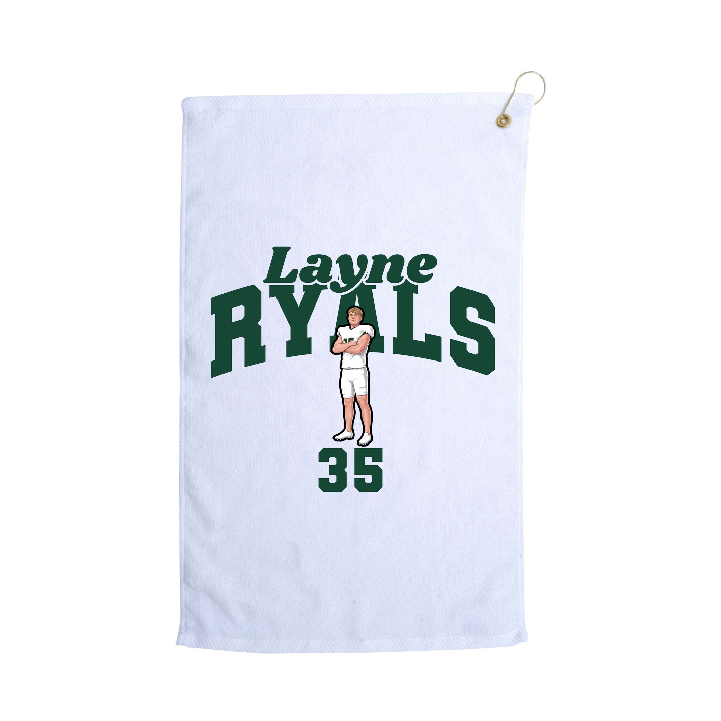 Golf Towel — Signature Arch in White